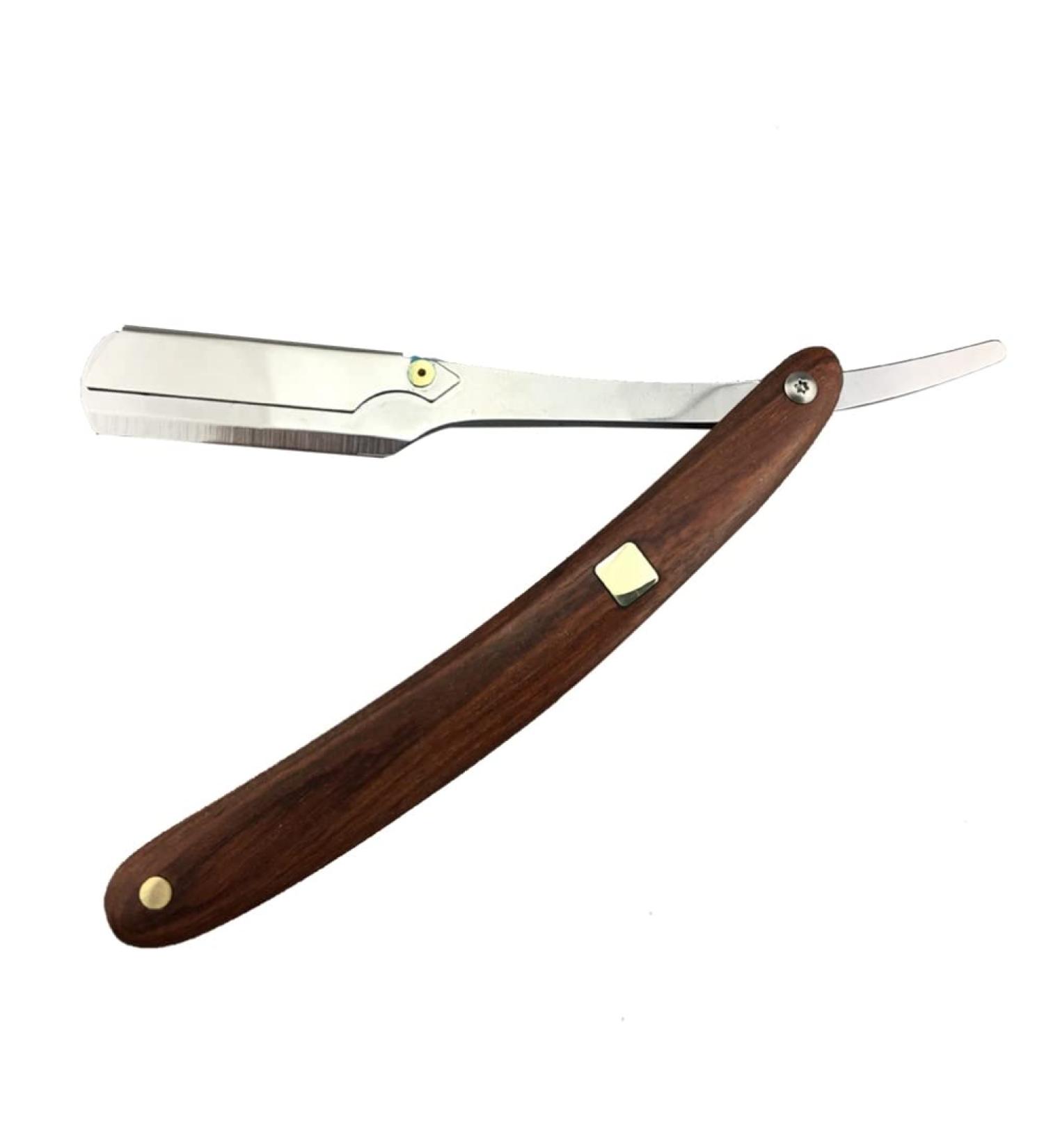 Buy Manual Razor for Men - Replaceable Blade Straight Razor for Safe Shaving | Eco-Friendly Bamboo Design - Buy Online on GoSupps.com