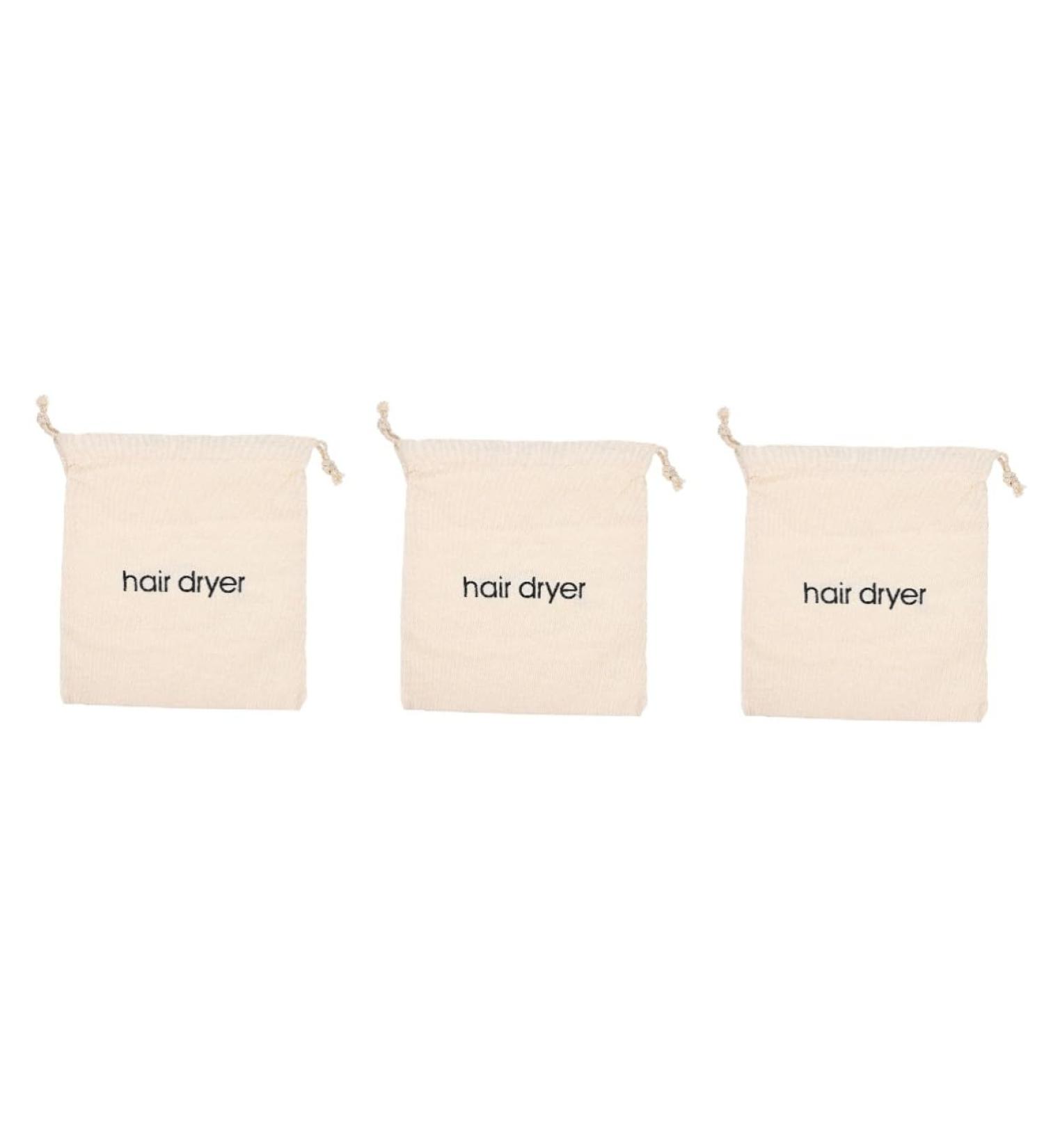 HAPINARY 3pcs Hair Dryer Storage Bag Drawstring Storage Bag Travel Laundry Blow Dryer Pouch Sac Beige Fabric - Buy Online on GoSupps.com