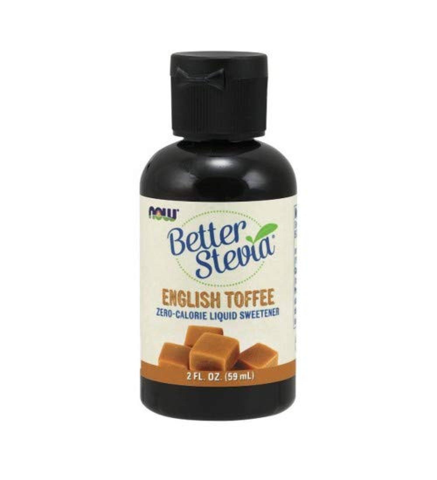 Now Foods Better Stevia Liquid Sweetener English Toffee 2 fl oz (Pack of 3)