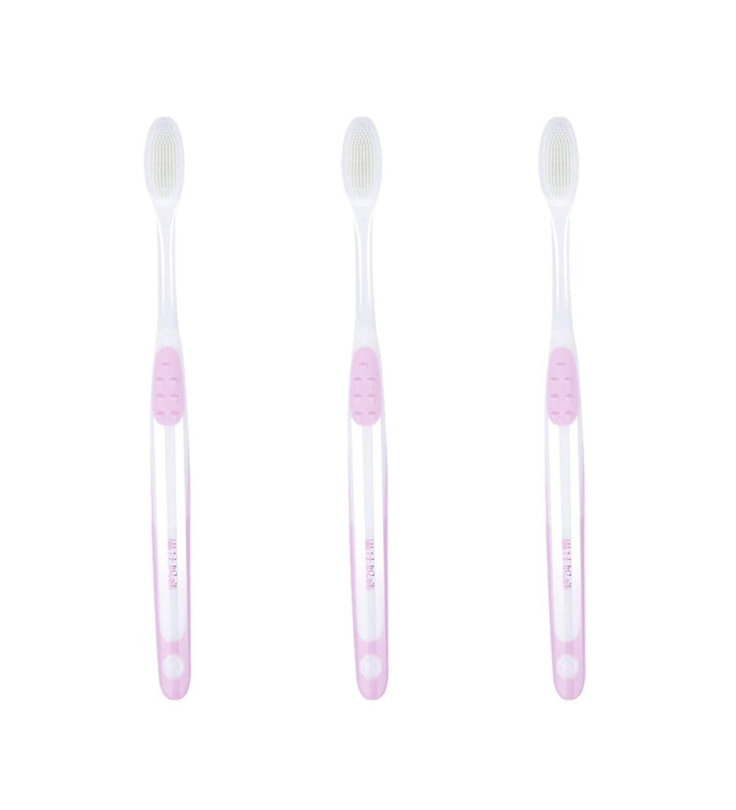 Healeved 3-Piece Soft Bristle Toothbrush Set with Dental Floss - Portable Travel Pack for Adults - International Shipping Available - Buy Online on GoSupps.com