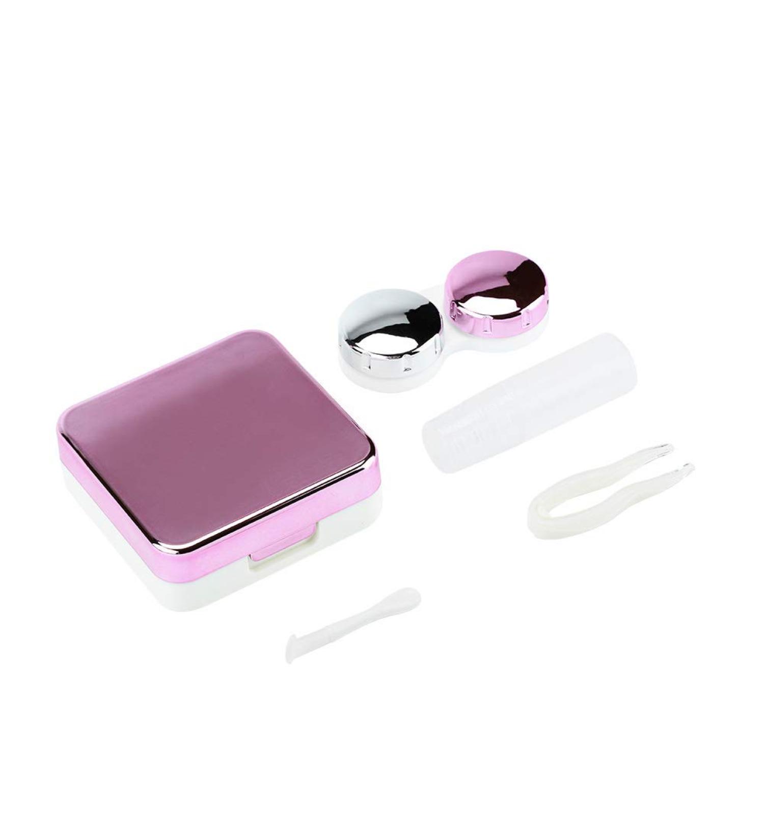 Contact Lens Box Set - Cute Reflective Cover Travel Kit Case (Rose Red) | International Shipping - Buy Online on GoSupps.com