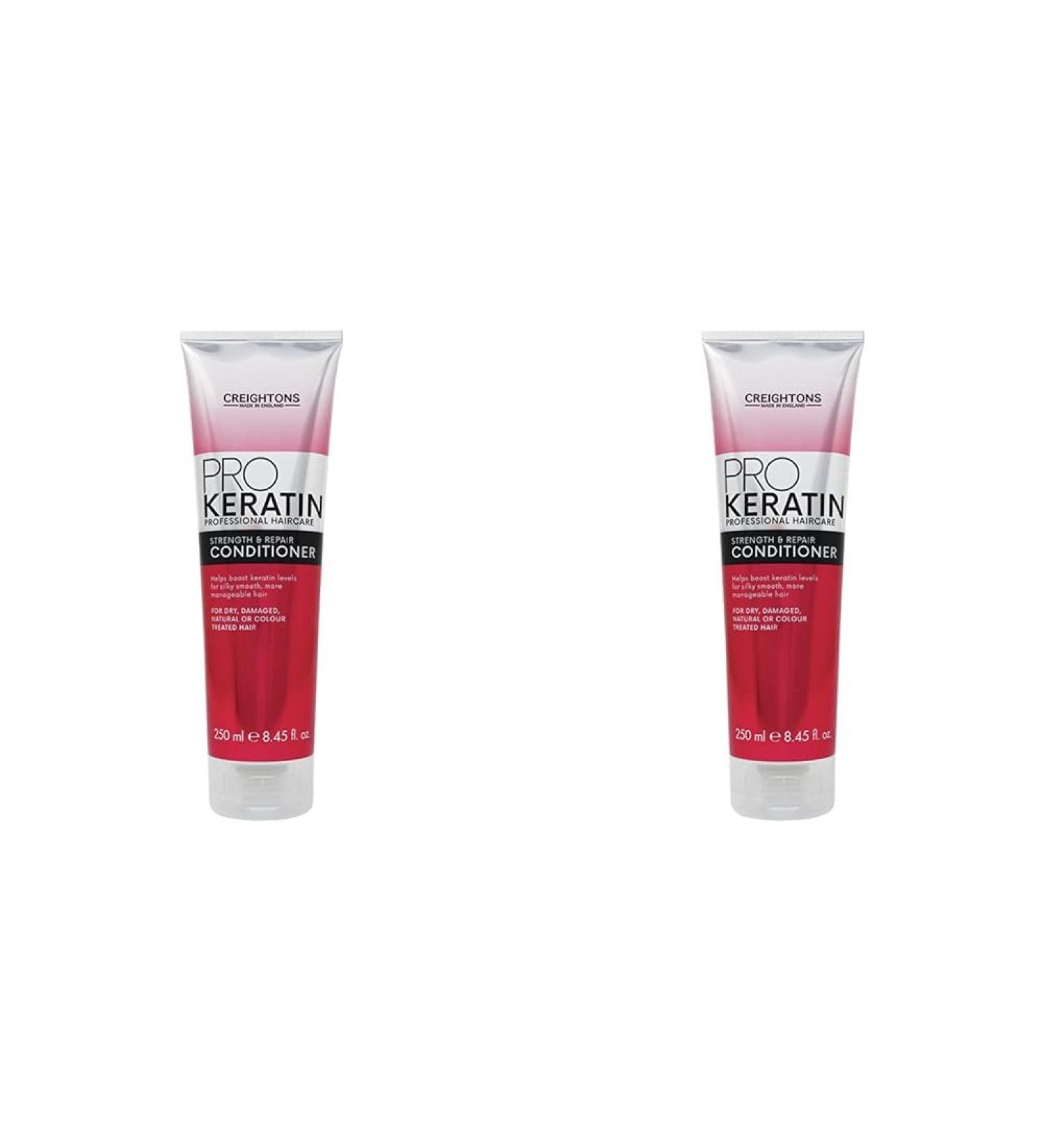 Creightons Pro Keratin Strength & Repair Conditioner (250ml) - Helps Boost Keratin Levels For Silky Smooth More Manageable Hair. For Dry Damaged Hair. (Pack of 2) 250 ml (Pack of 2) - Buy Online on GoSupps.com