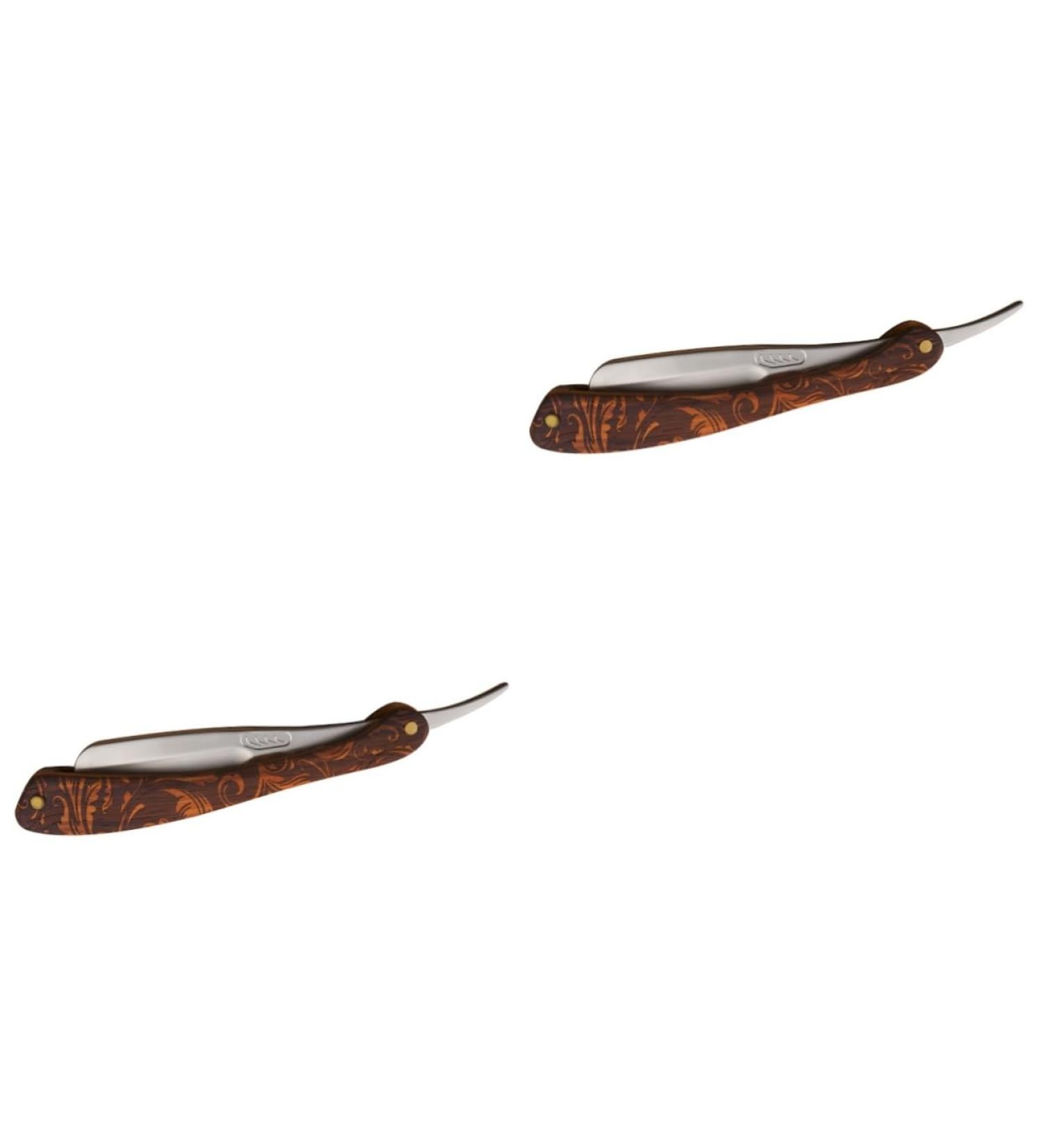 Beavorty 2-in-1 Folding Razor Holder | Stainless Steel Barbershop Razor Blades | Rustproof Straight Shave for Men | Durable Hairdressing Blade Supply - Buy Online on GoSupps.com