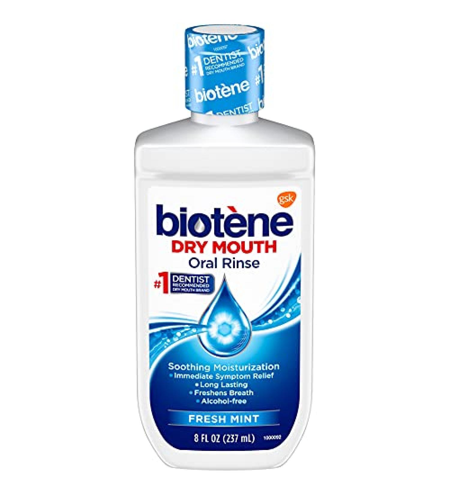 Biotene Dry Mouth Oral Rinse Fresh Mint 8 Ounces (237ml)