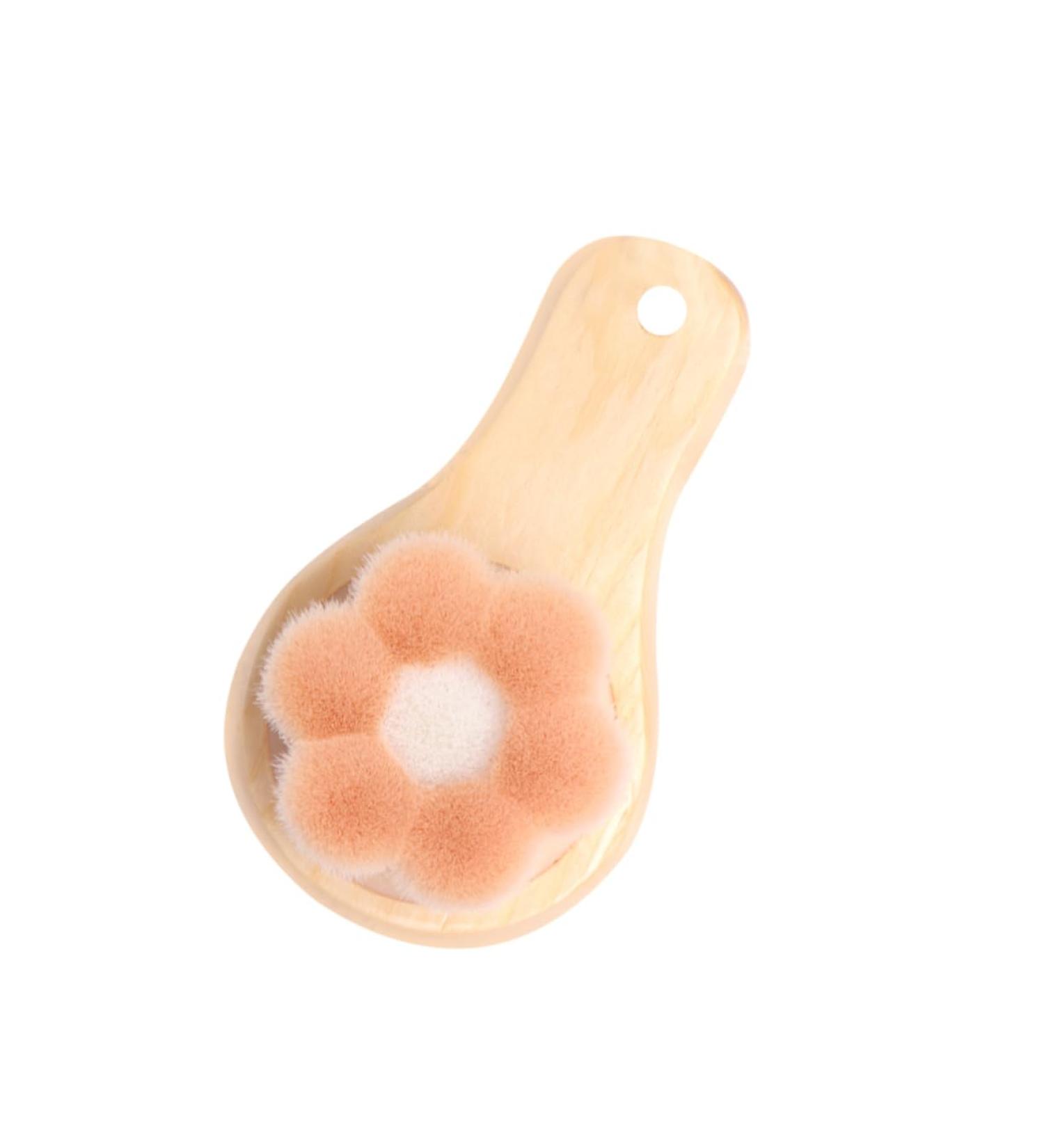 DOITOOL 1pc Face Brush Manual Face Cleansing Brush Face Wash Brush Face Scrubber for Women Facial Brush Manual Silicone Facial Cleaning Brush Bamboo Washbasin Soft Fur - Buy Online on GoSupps.com