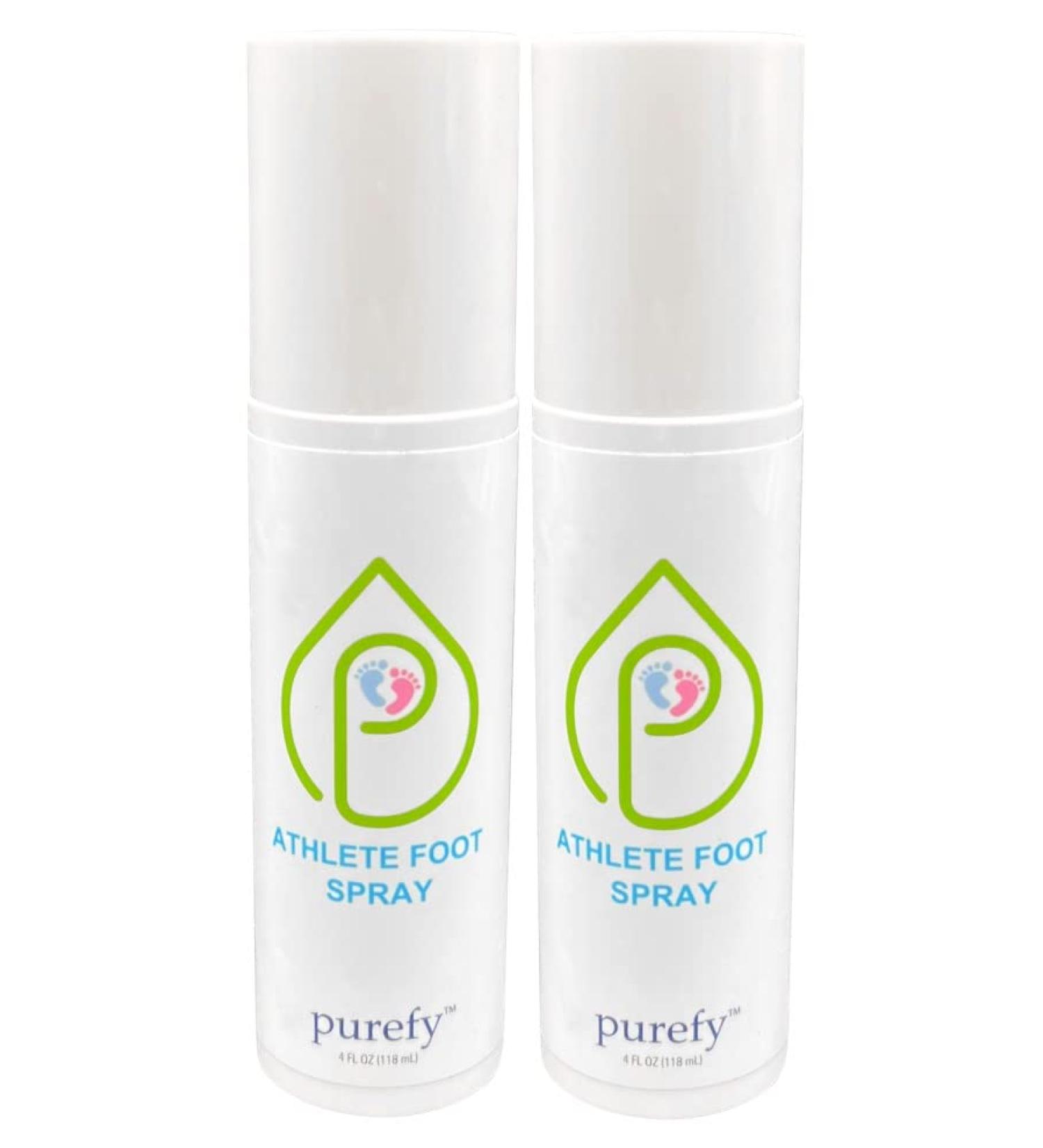 PUREFY Athlete Foot Spray 4oz 2pk - Natural Healing, Odor Removal, No Residue | Purefypro Dermal Technology | Safe for All - Buy Online on GoSupps.com