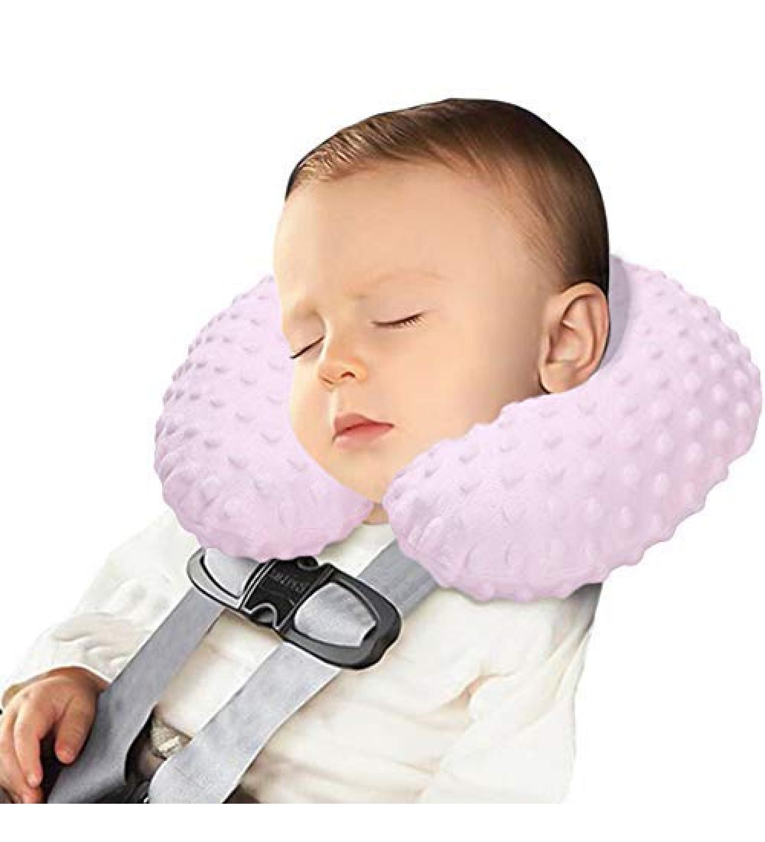 Soft Inflatable Baby Travel Pillow - Neck Support for Kids 0-8 Years - Pink - Buy Online on GoSupps.com