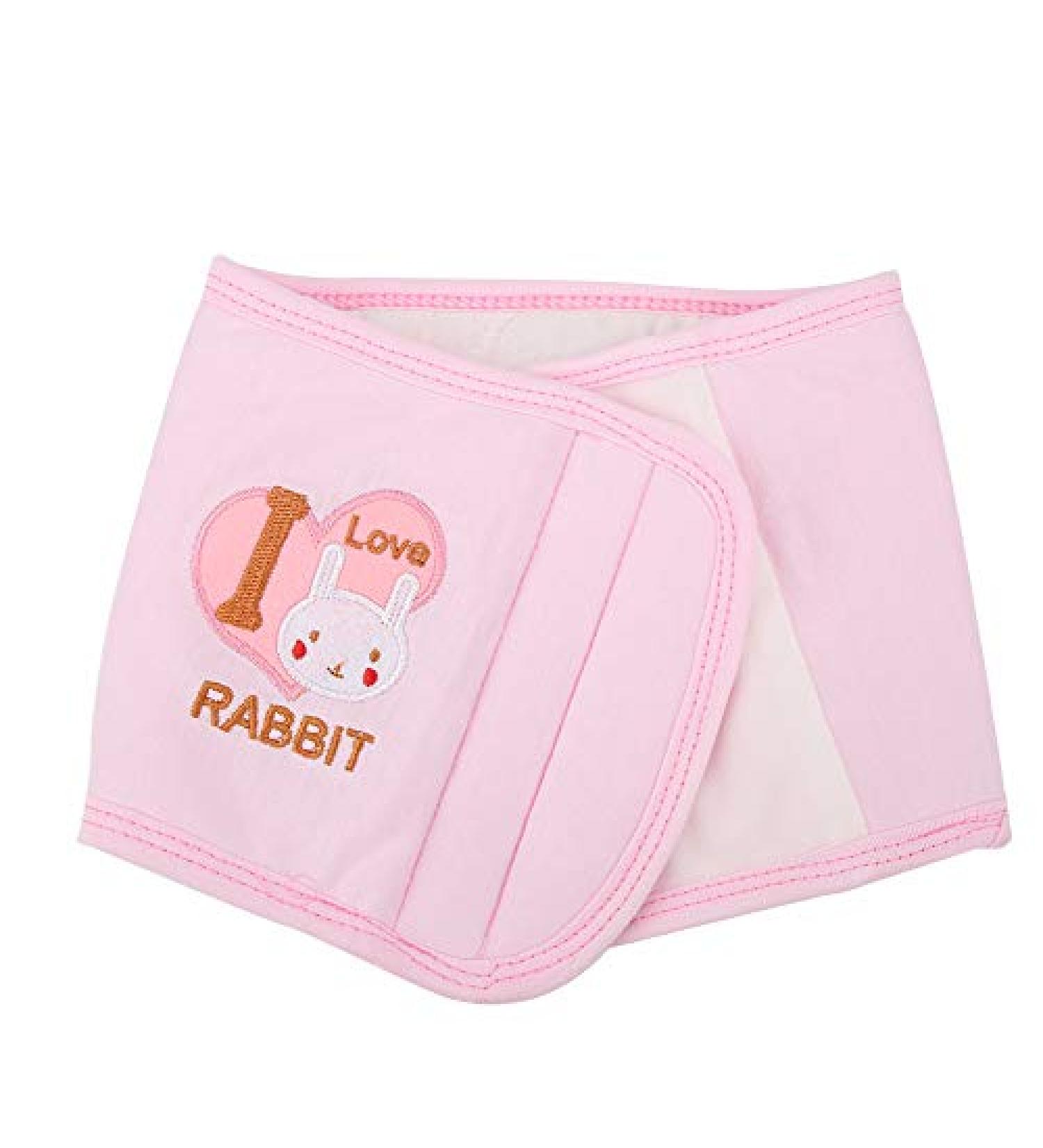 Soft Thickened Cotton Baby Belly Button Band - Comfortable Newborn Waist Support in Pink - Buy Online on GoSupps.com