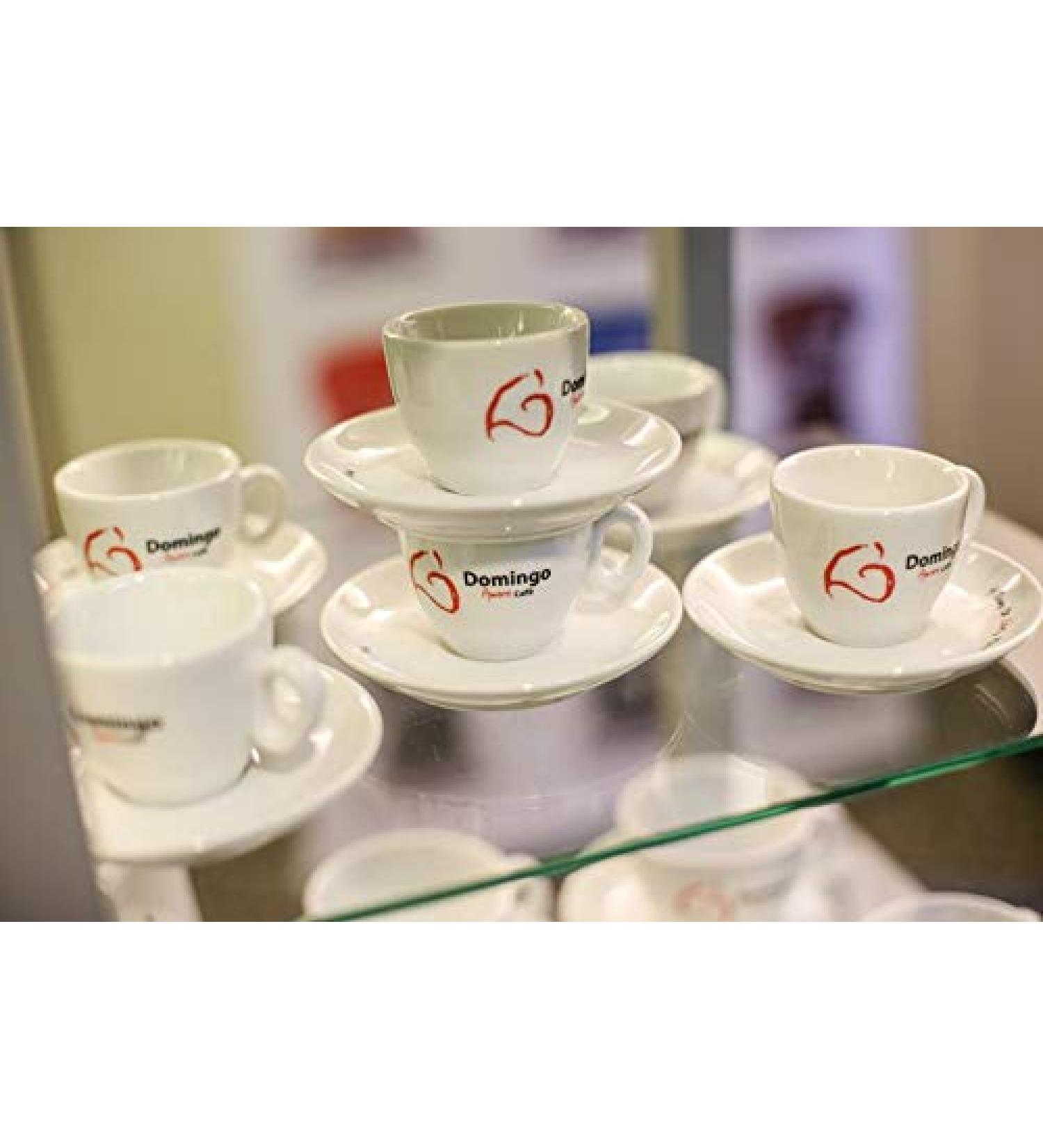 Domingo Caff Espresso Cups + Saucers x 6