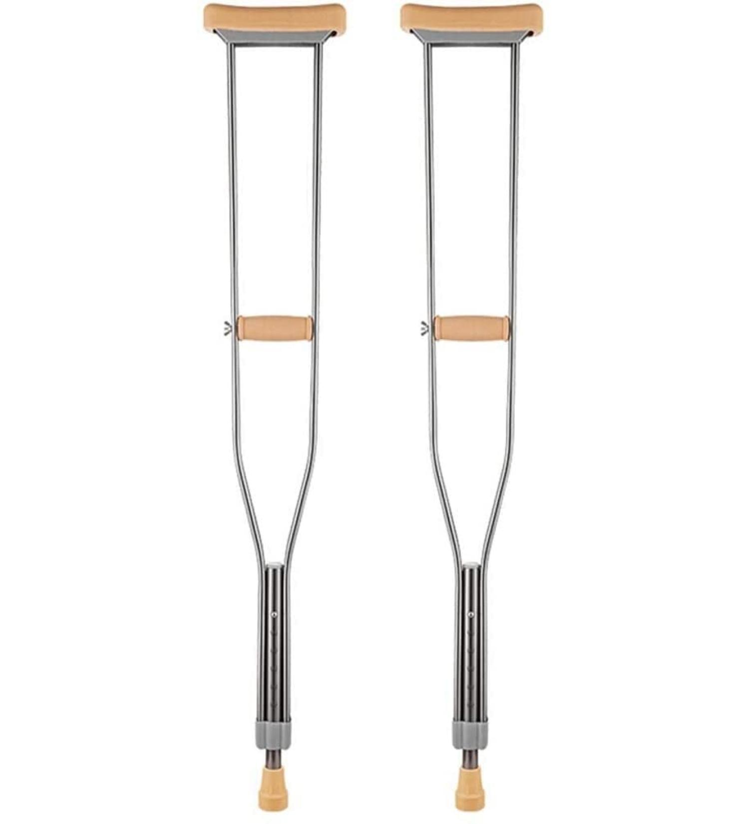 Crutches for Adults Underarm Lightweight Aluminum Alloy Adult Crutches Height Adjustable Underarm Crutches Retractable Anti-Slip Walker Great for Travel or Work - Buy Online on GoSupps.com