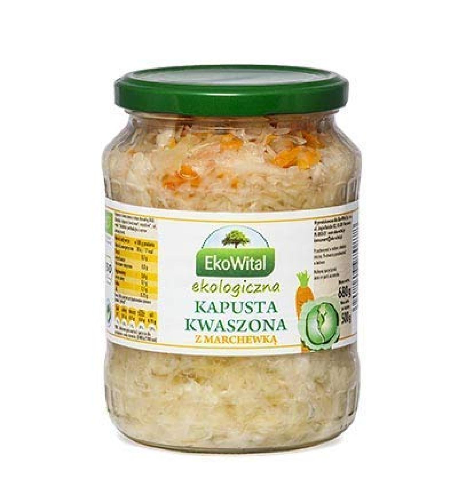 Organic Sauerkraut with Carrot 680 g / 500 g EkoWital