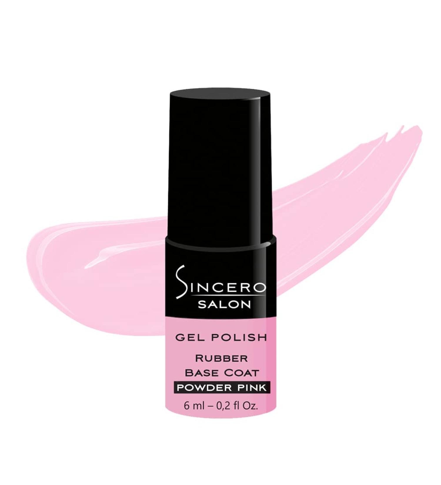 Sincero Salon Rubber Base Gel Powder Pink - UV Gel Nail Polish for Damaged Nails | Strong Nail Protection & Manicure Solution - Buy Online on GoSupps.com