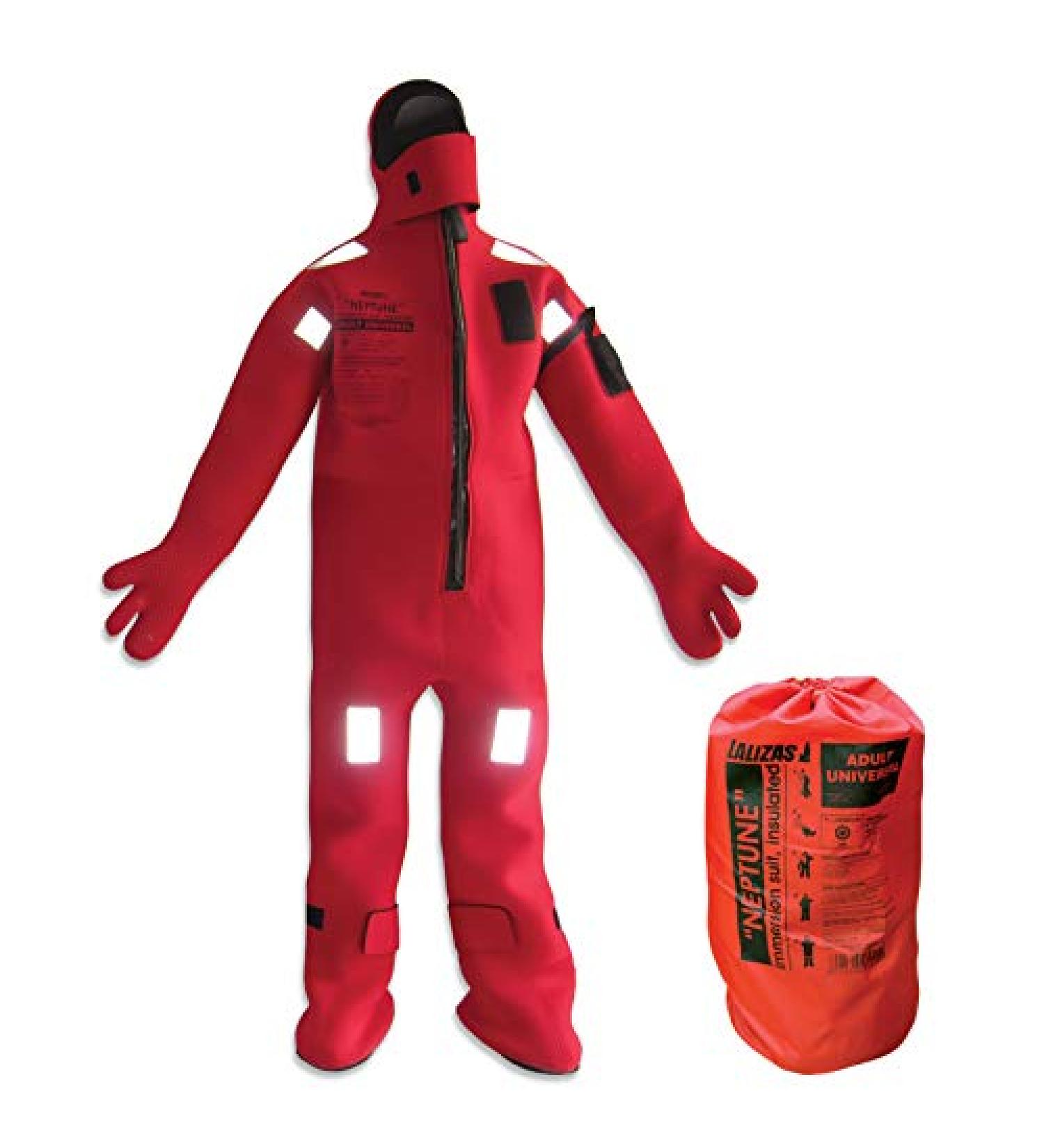LALIZAS Immersion Suit 'Neptune', Solas, Insulated - with Neoprene Gloves Universal
