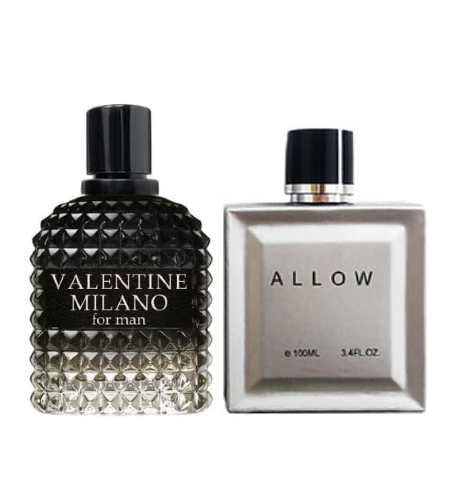 Valentine Milano for Men (EDP) & Allow Homme Sport (EDT) Warm Masculine Scent for Daily Use Casual Men's Cologne 3.4oz/100ml (Pack of 2) - Buy Online on GoSupps.com