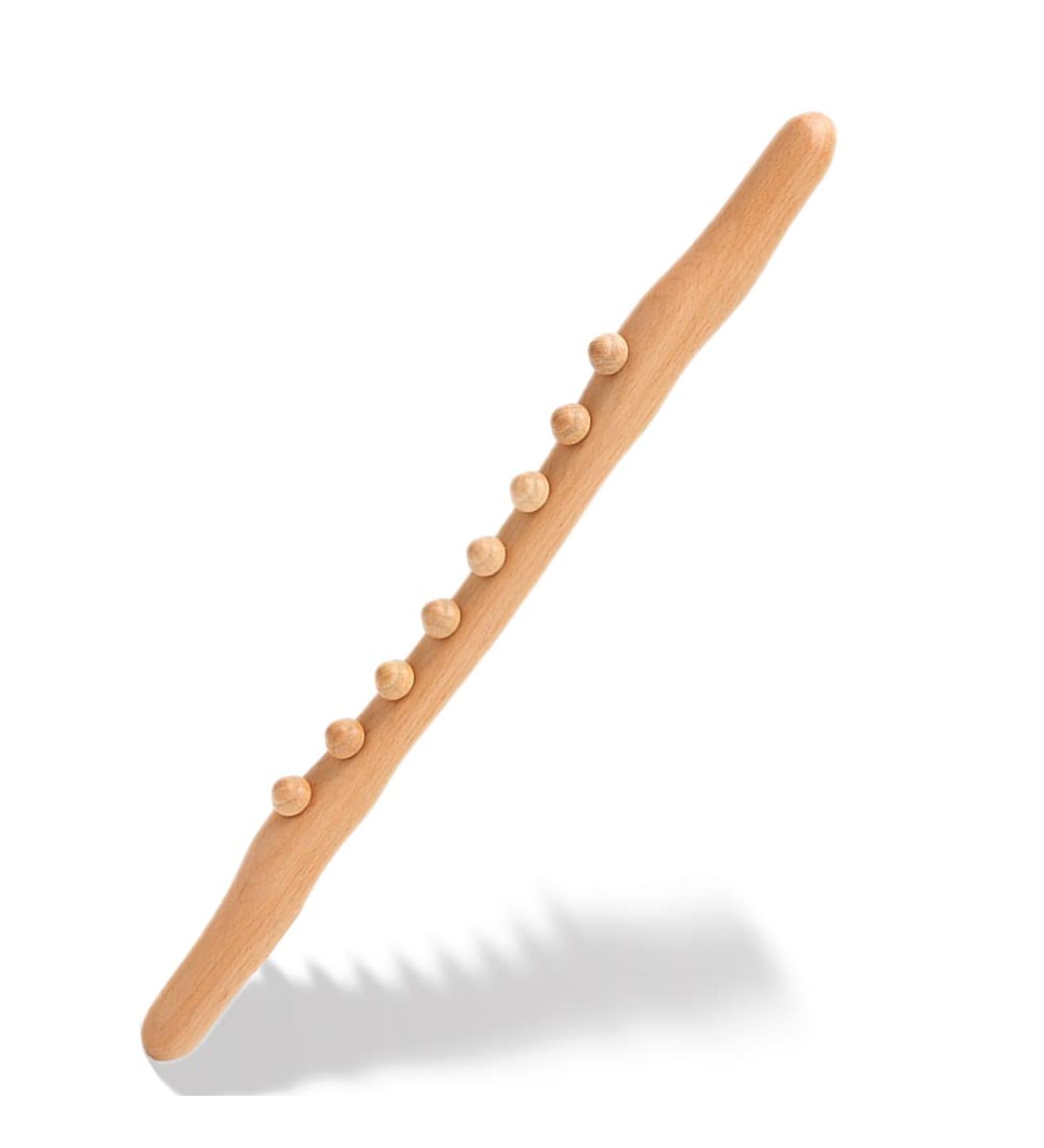 Yinhing Wooden Gua Sha Massage Tools - 8-Point Massage Roller Stick for Home & Salon Beauty Care - Buy Online on GoSupps.com