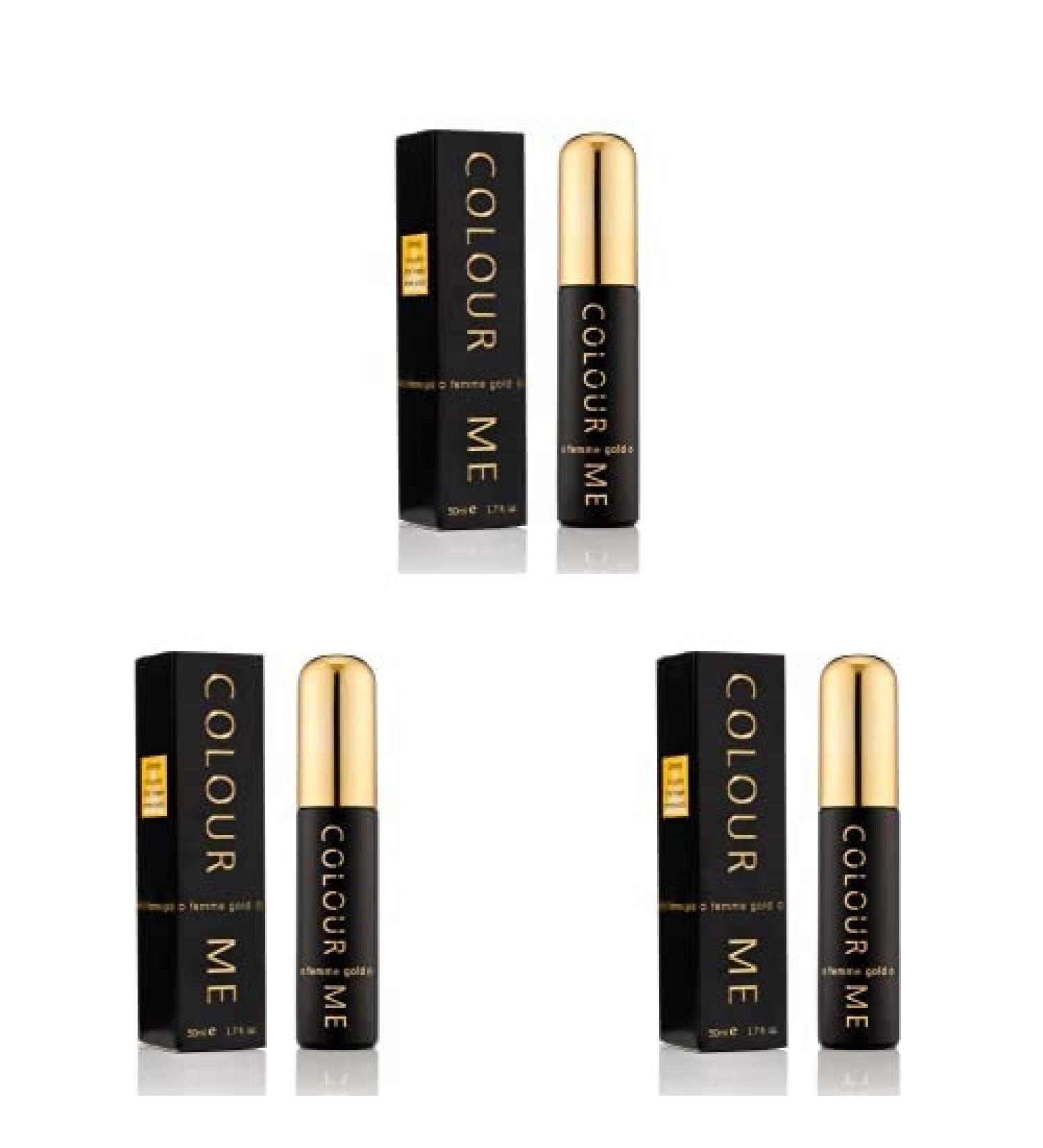Colour Me Gold Femme - Fragrance for Women - 1.7 oz Parfum de Toilette by Milton-Lloyd (Pack of 3)