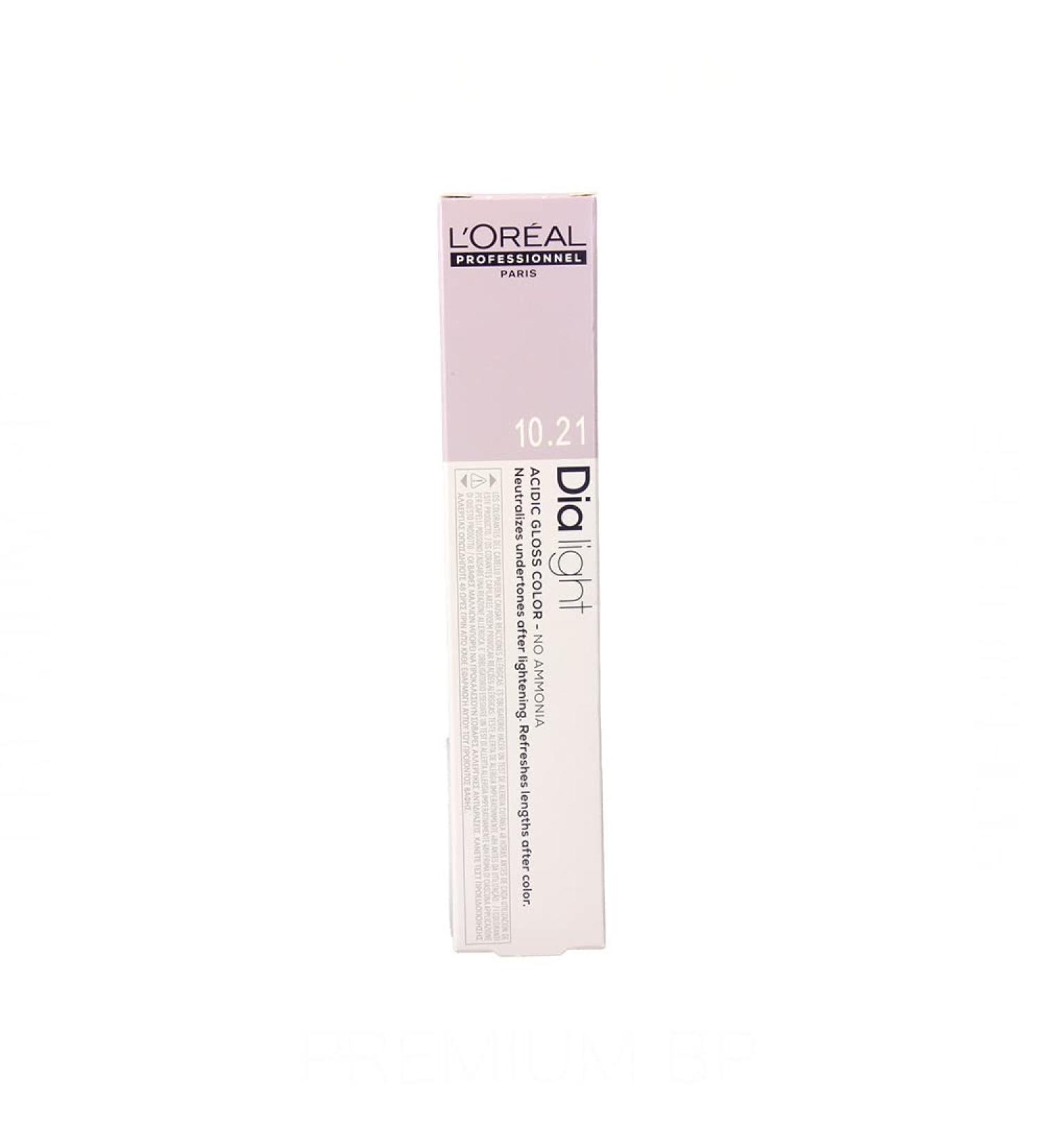 L'Oréal Professionnel DiaLight 10.21 Color Milkshake Platinum Blonde Iridescent Ash Ammonia Free 50ml