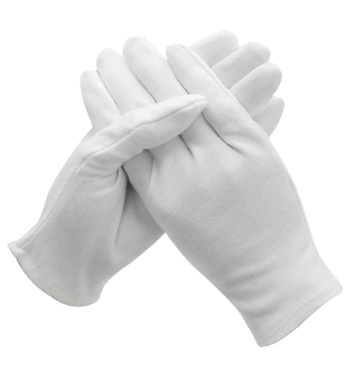 FRCOLOR 12 Pairs Moisturising Gloves Work Gloves Spa Gloves Gloves for Hand Care Work Safety Gloves Inspection Gloves for Jewellery White Insulation - Buy Online on GoSupps.com