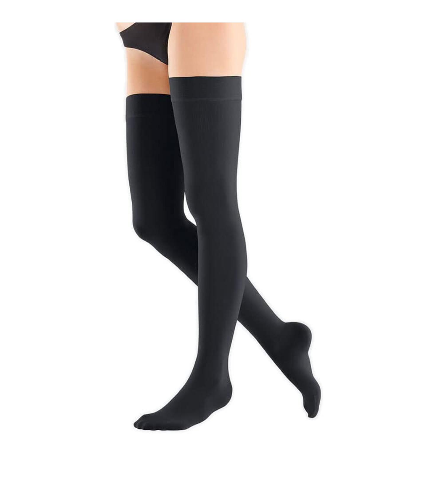 Bauerfeind VenoTrain soft AG CCL2 compression thigh stockings L plus anthracite long