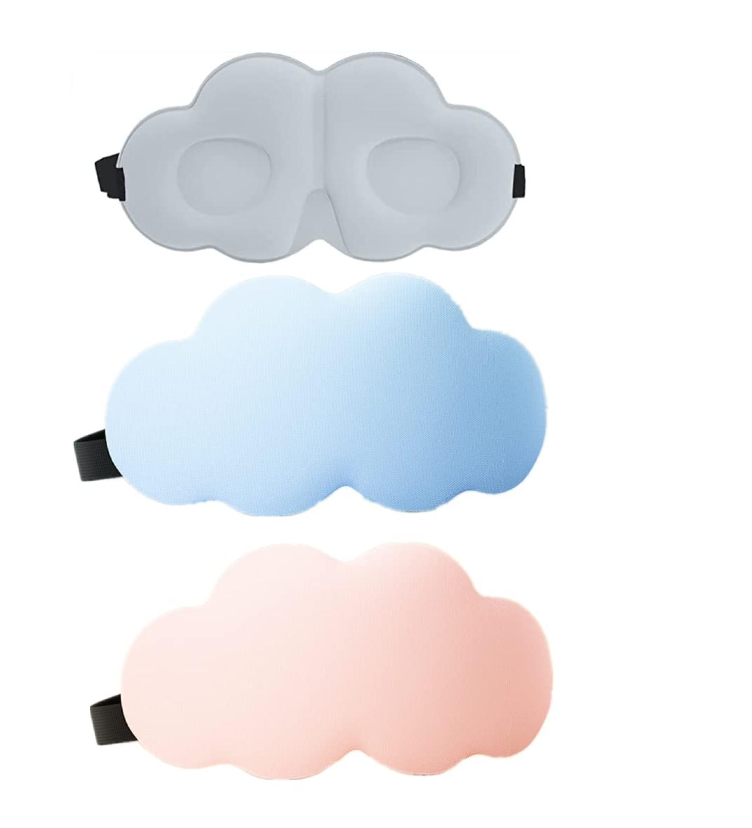 Maimiao 2023 Cloud-Shaped Sleep Eye Mask for Side Sleepers - 3D Contoured Silky Blindfold for Better Sleep (Pack of 3) - Buy Online on GoSupps.com