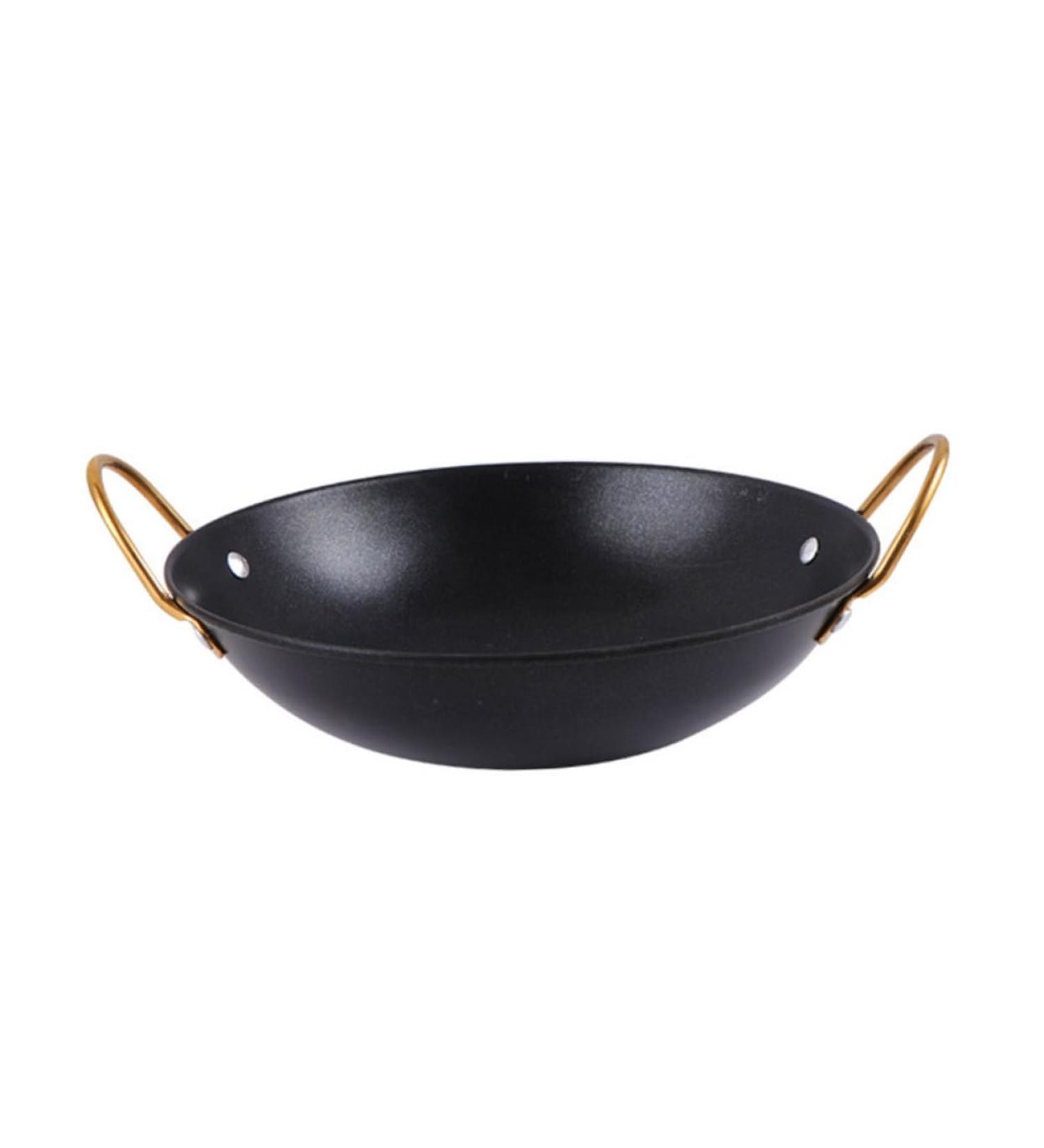 Alipis 1pc Pot Skillet with Lid Cooking Seafoodpot Eggs Frying Pan Double Ear Pan Dog Cookie Shapes Ramen Bowls Cast Iron Pan Mini Pan Camping Heating Pot Stainless Steel Black 30X25X9CM - Buy Online on GoSupps.com