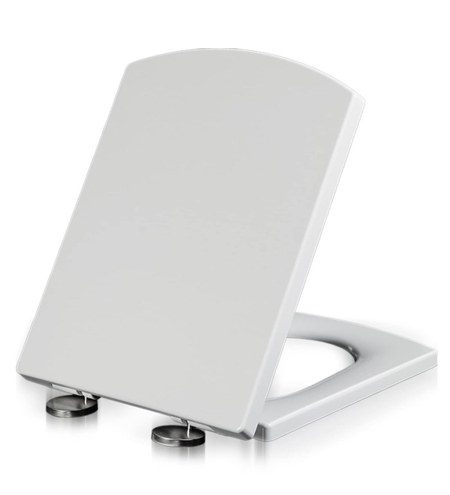 Heavy Duty Square Toilet Seats Soft Close White 14.6" 18.5" Loo Lid Quick Release Heavy Duty Easy to Clean Bathroom Lid Thickened Toilet Seat Cover B 34.5 43cm Little Surprise - Buy Online on GoSupps.com