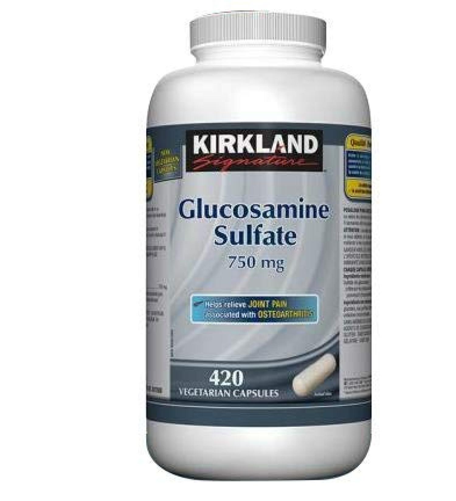 Kirkland Signature Glucosamine Sulfate 750 mg, 420 Vegetarian Capsules (1)