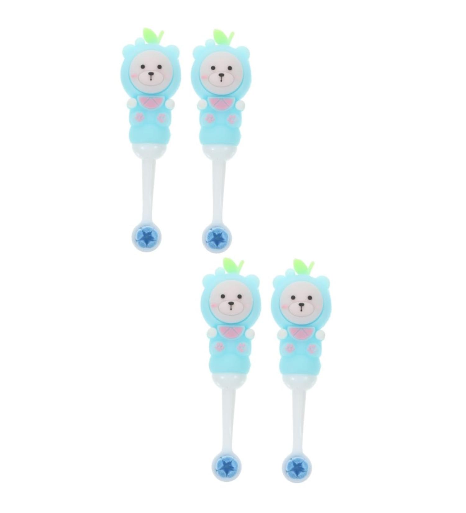 Buy Healeved 4-Piece Children's Travel Toothbrush Set | Soft Bristle Manual Toothbrushes & Sleeves for Toddlers - Buy Online on GoSupps.com