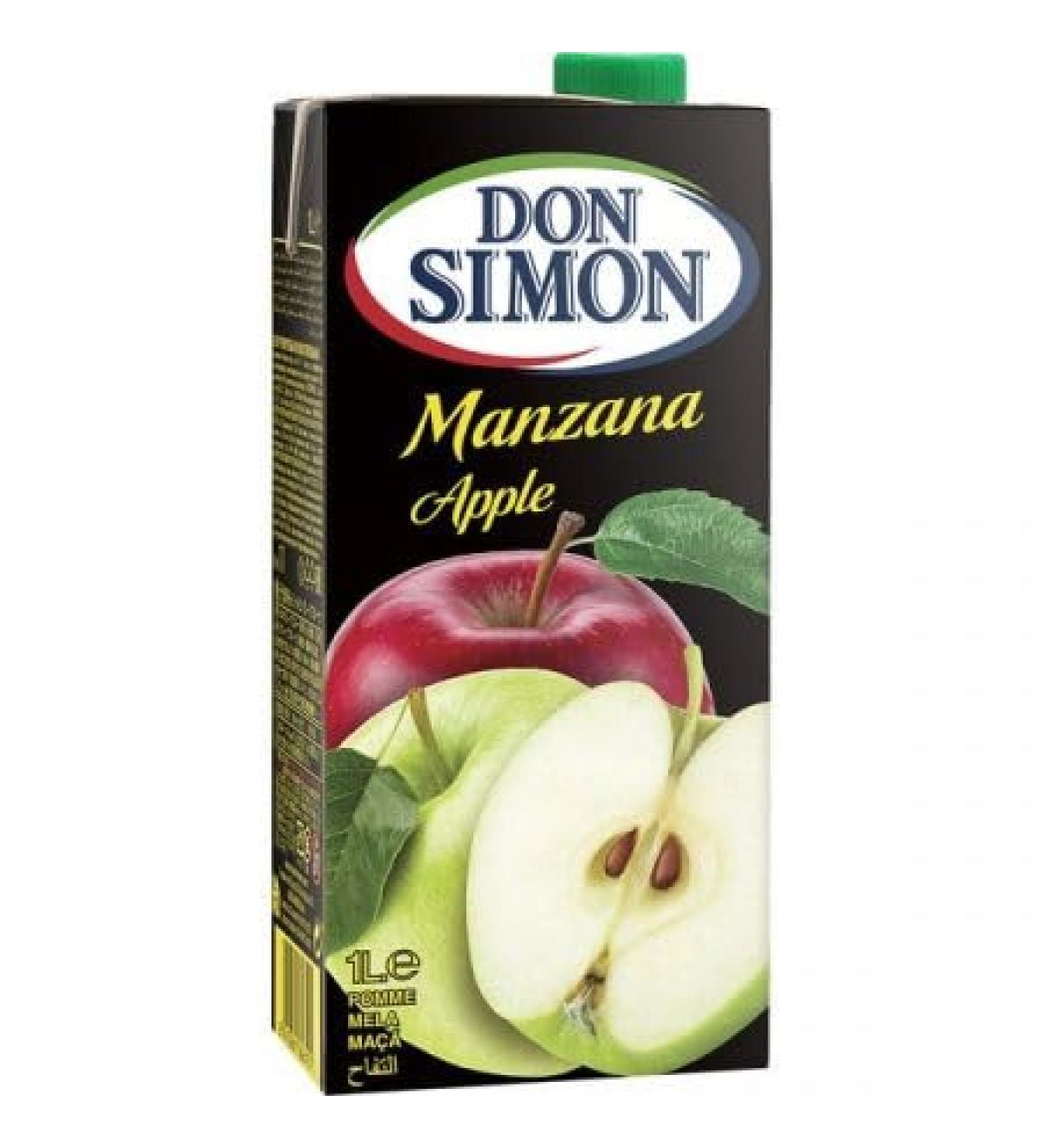 Zumo de pomme 1 L DON SIMON Pack de 4 briques Jus de pomme partir de concentr Go t naturel