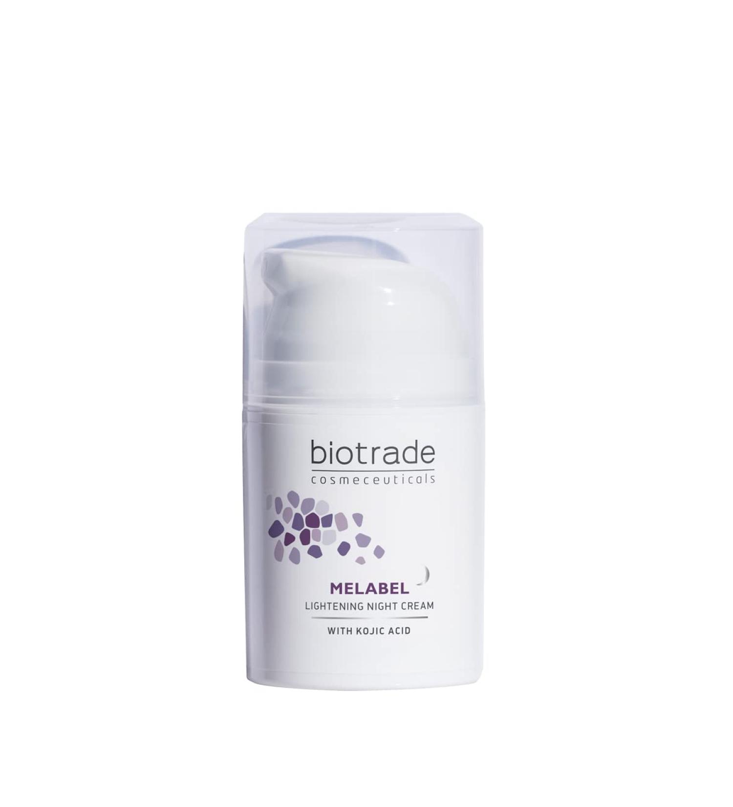 Biotrade Melabel Lightening Night Cream Lightens Dark Spots on the Skin Gently Exfoliates Hyperpigmentation With Kocic and Glycolic acid 50ml - Buy Online on GoSupps.com