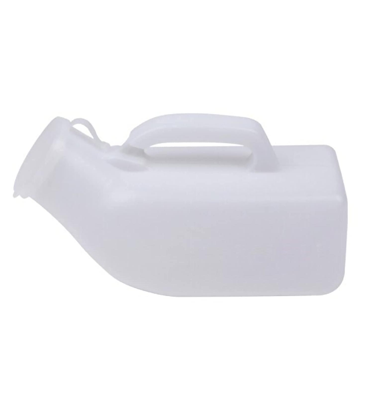 Urinals for Men Thick Firm Portable Urinal Urine Collection for Incontinence Elderly Travel Bottle and Emergency (White)-1200ml Happy - Buy Online on GoSupps.com