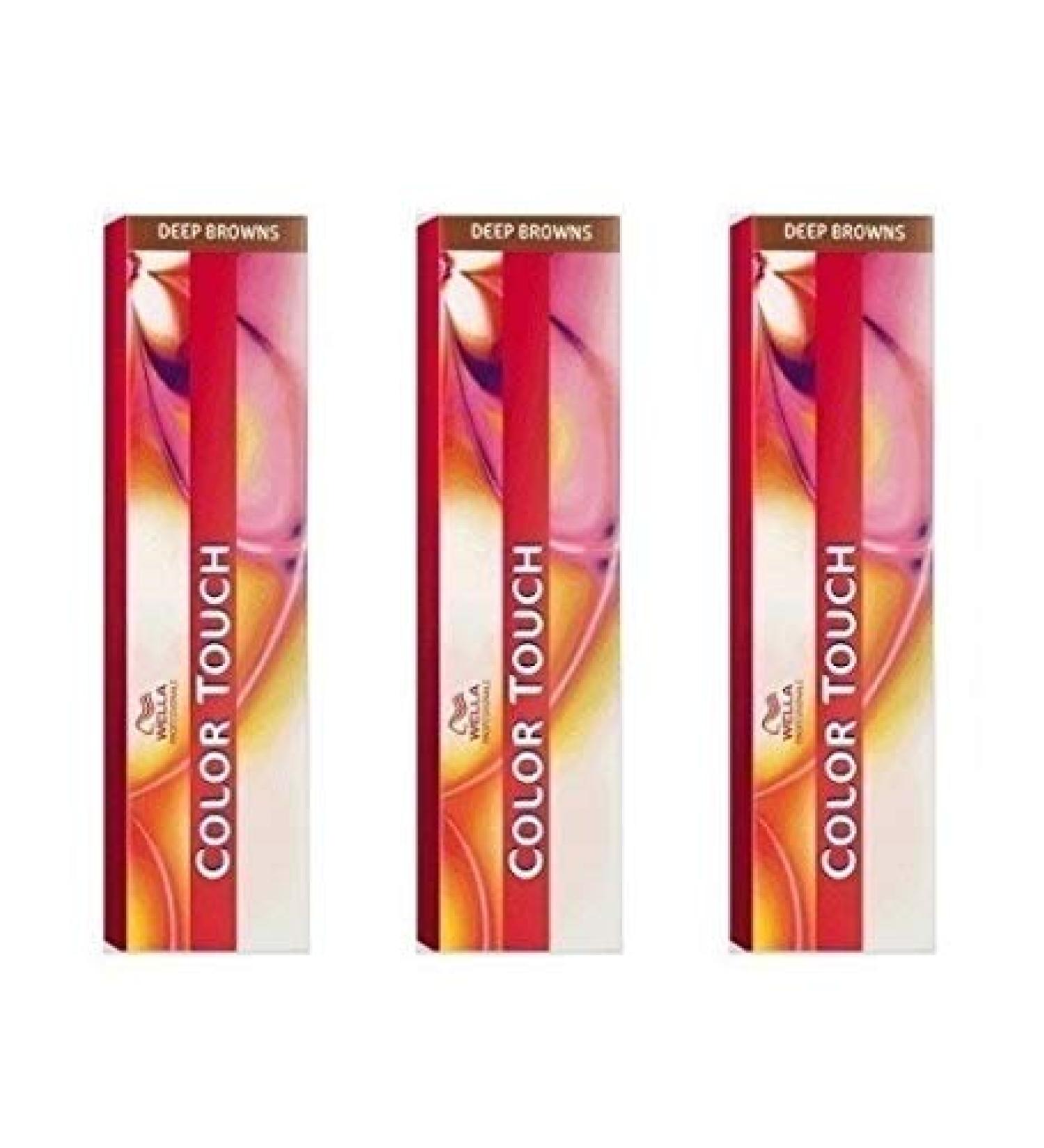 Wella 3 pack Color Touch 60 ml Deep Browns 7/75