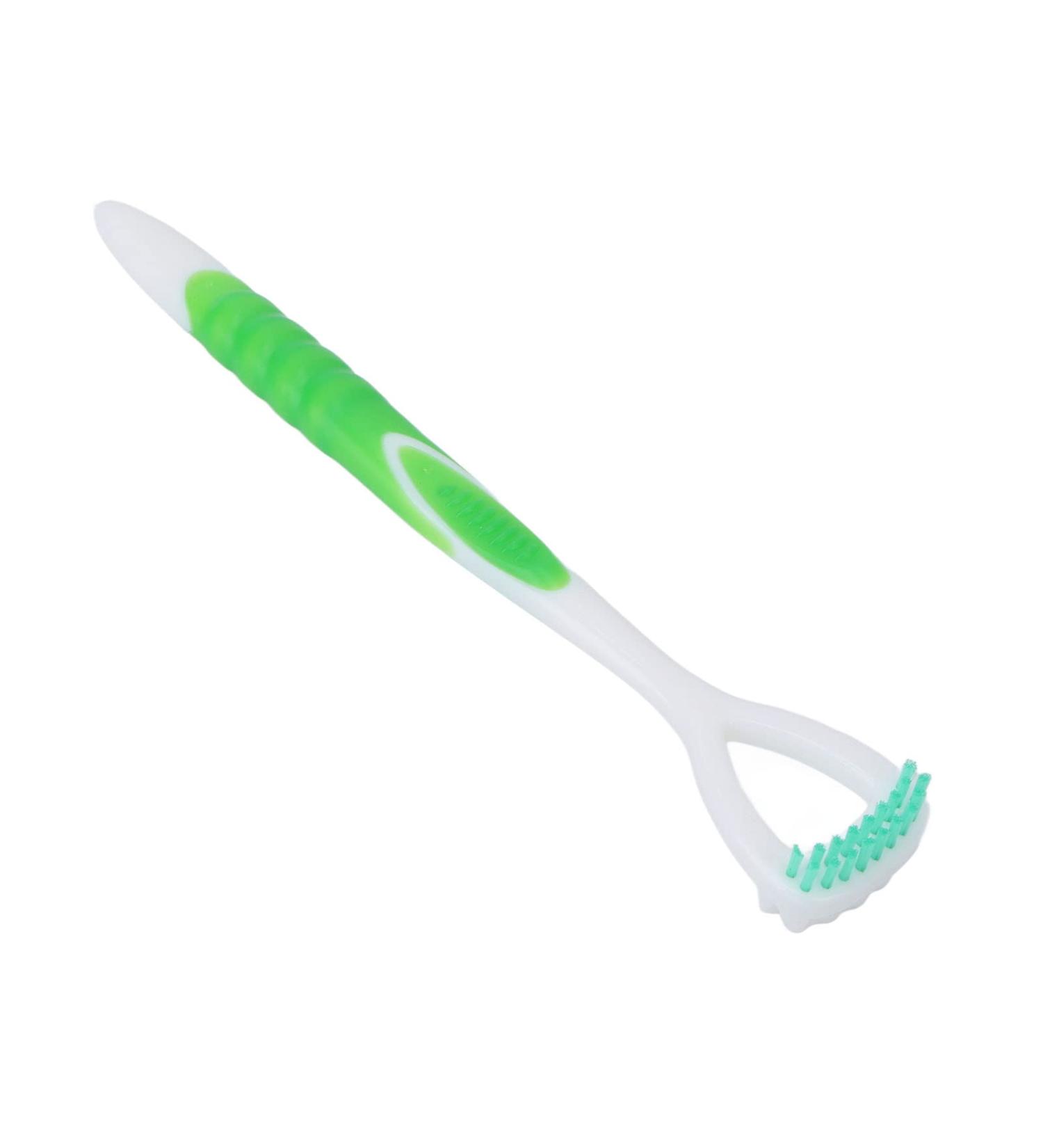 Verdant Touch Tongue Brush - Flexible Long Handle Tongue Scraper for Oral Health - Green Tongue Cleaner Tool - Buy Online on GoSupps.com