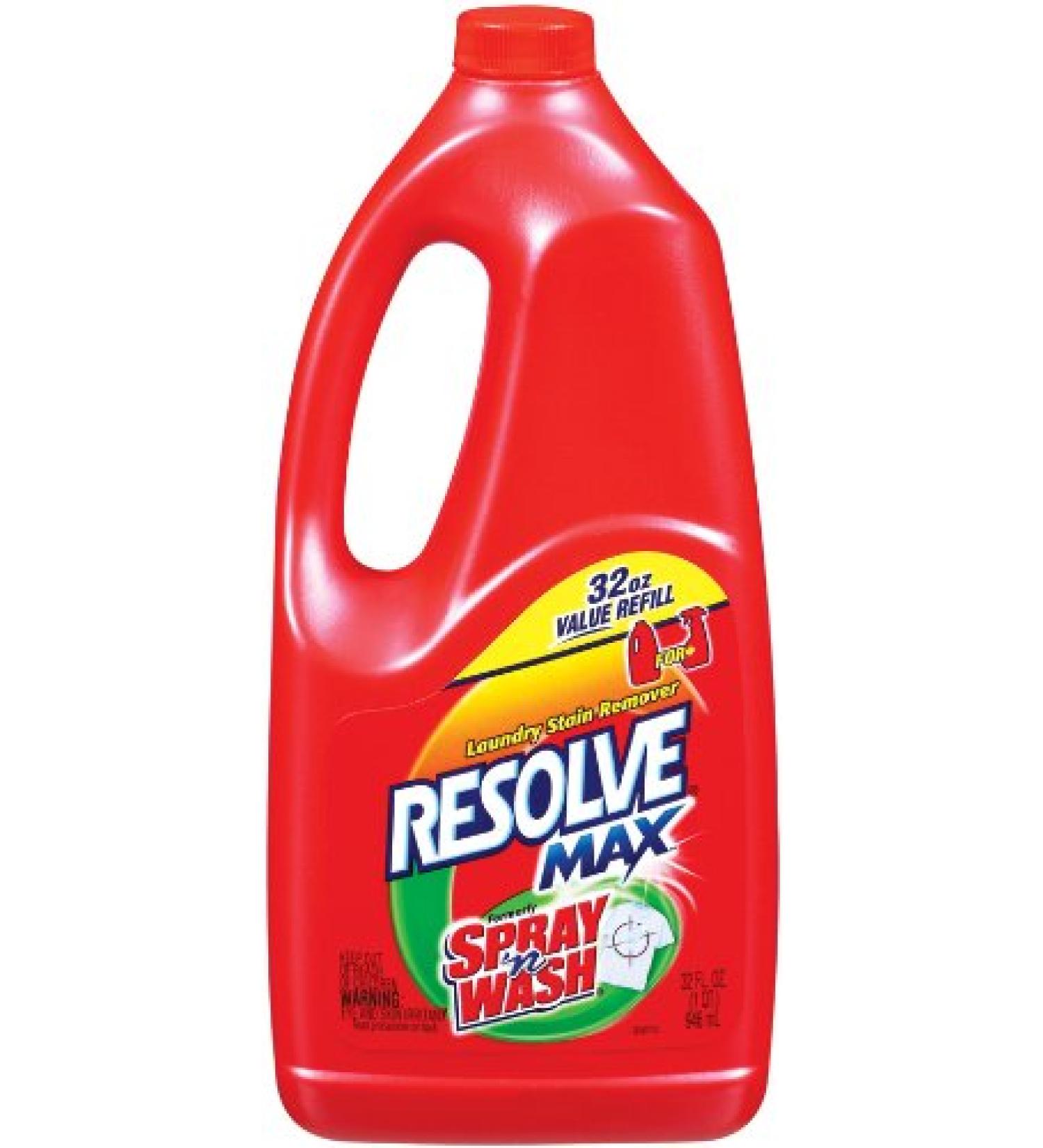 Resolve Max Laundry Stain Remover Refill, 32-Ounce