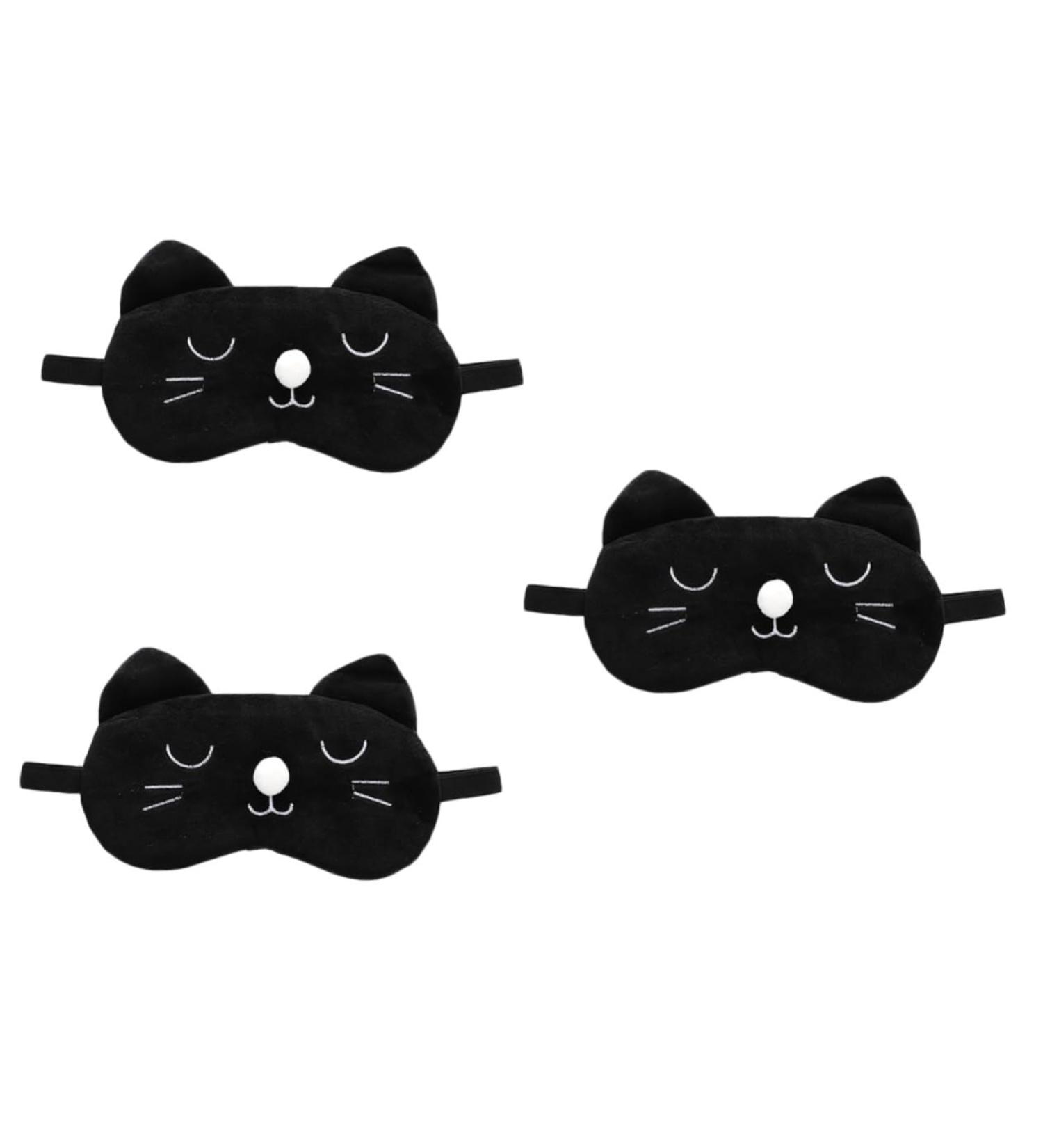 Mobestech 3 Pcs Animal Sleep Mask & Eye Patches - Plush Silk Blindfolds for Kids & Adults | Lightweight Panda Eye Masks for Travel & Sleep - Buy Online on GoSupps.com
