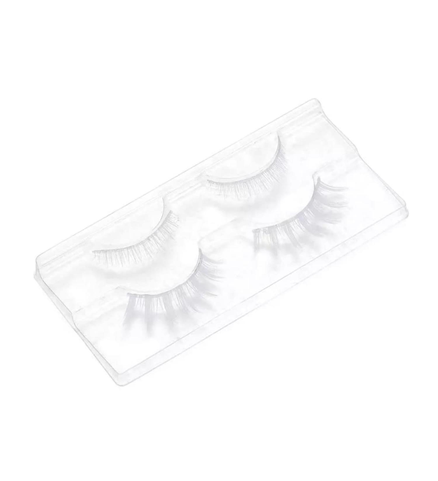 Buy White False Eyelashes | Colorful Eye Lash Extensions for Halloween & Cosplay | Natural Looking Makeup for Masquerade Parties - Buy Online on GoSupps.com