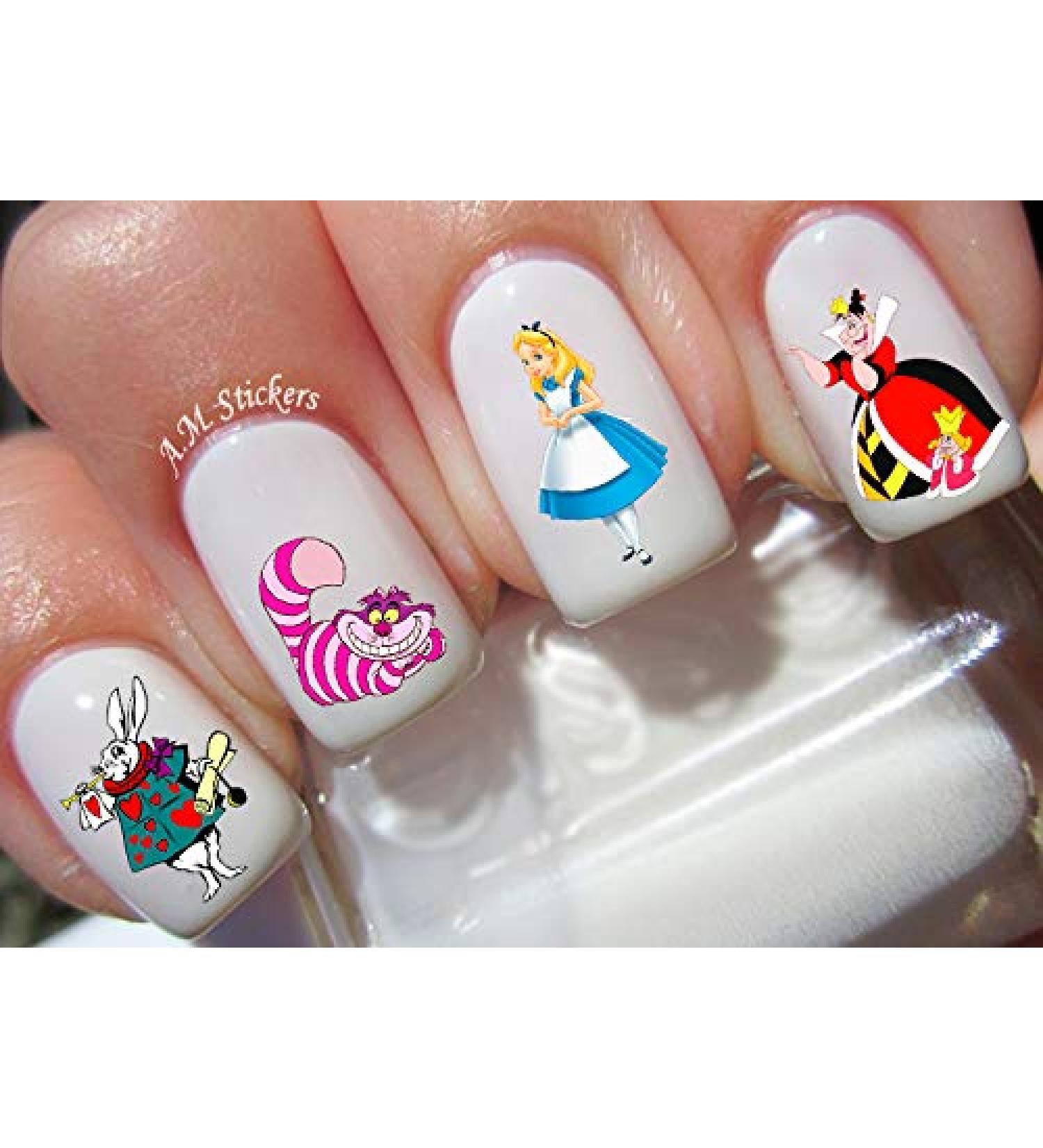 Alice in Wonderland Nail Art Stickers - Set of 43 Decals (A1259) - Buy Online on GoSupps.com