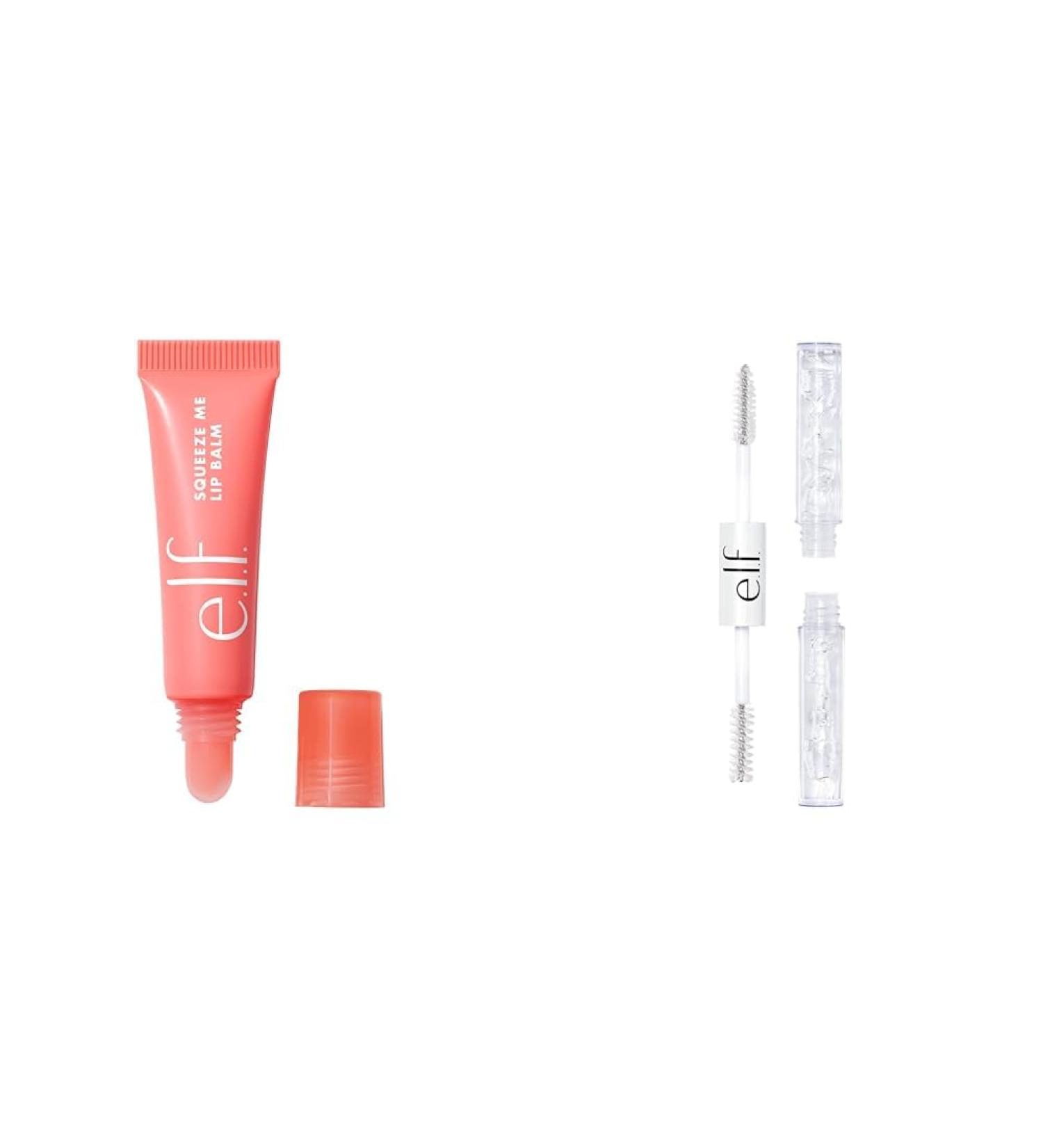 e.l.f. Squeeze Me Lip Balm Moisturizing Lip Balm & Clear Brow & Lash Mascara | Dual-Sided Clear Gel | Conditioning Formula For Healthy Lashes | 0.08 Fl Oz (2.5mL) (Packaging May Vary) - Buy Online on GoSupps.com