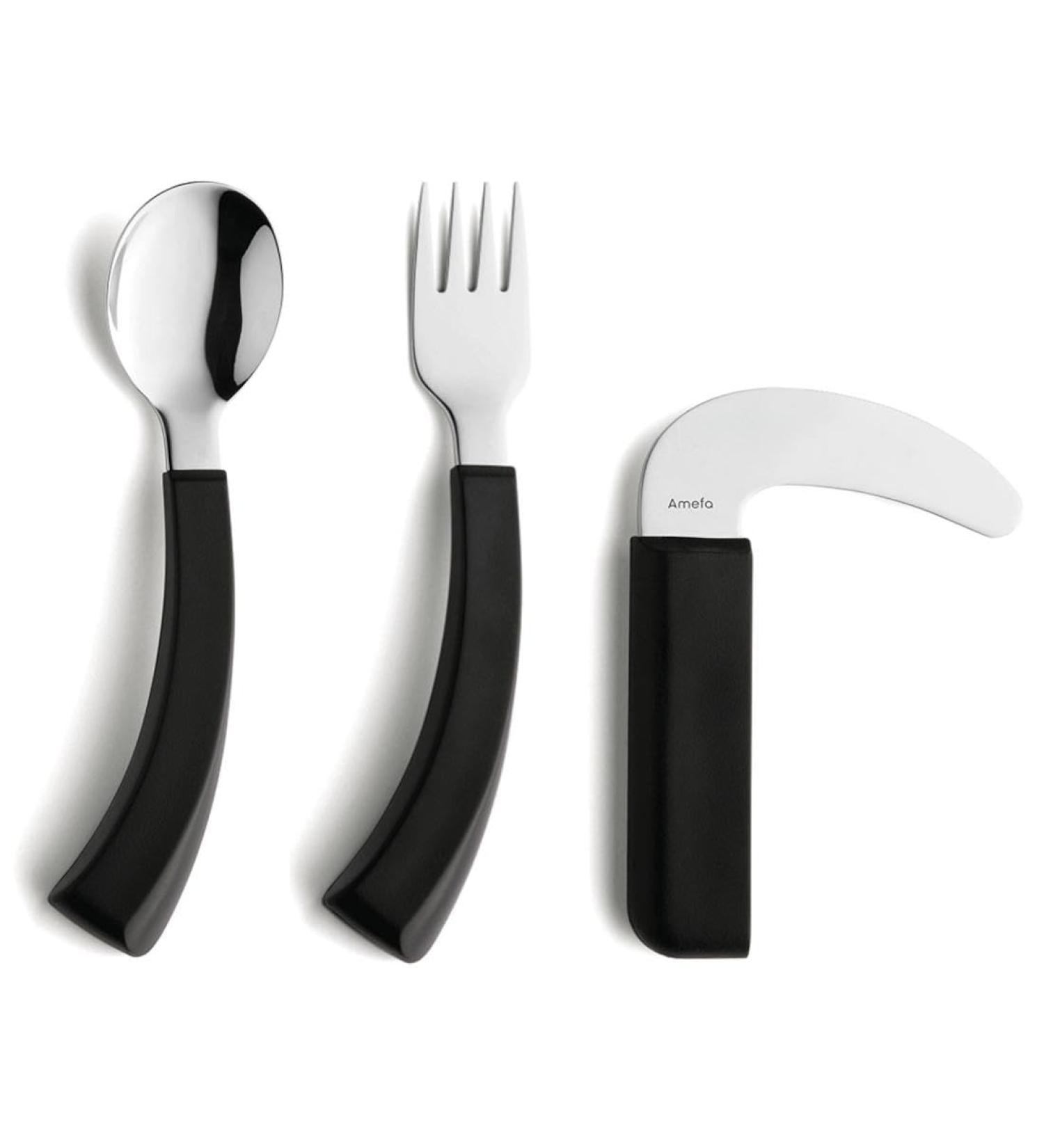 Fabacare Ergonomic Senior Cutlery Set - Right-Handed Knife Fork & Spoon for Arthritis & Limited Mobility - Buy Online on GoSupps.com