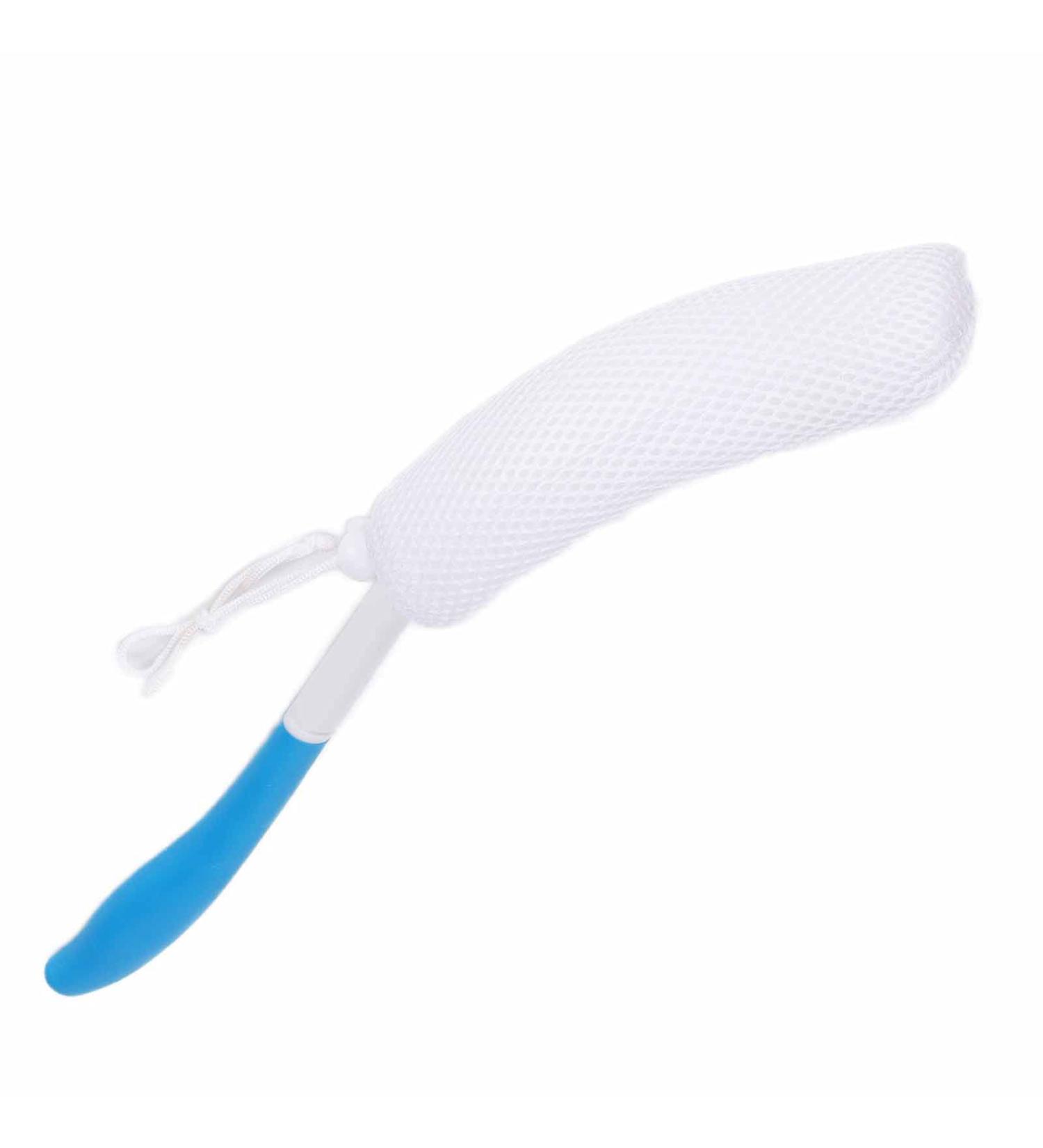 Buy Shower Brush & Back Scrubber | Long Stem Bathing Brush for Exfoliating & Body Cleaning - Soft Sponge for Gentle Peeling - Buy Online on GoSupps.com