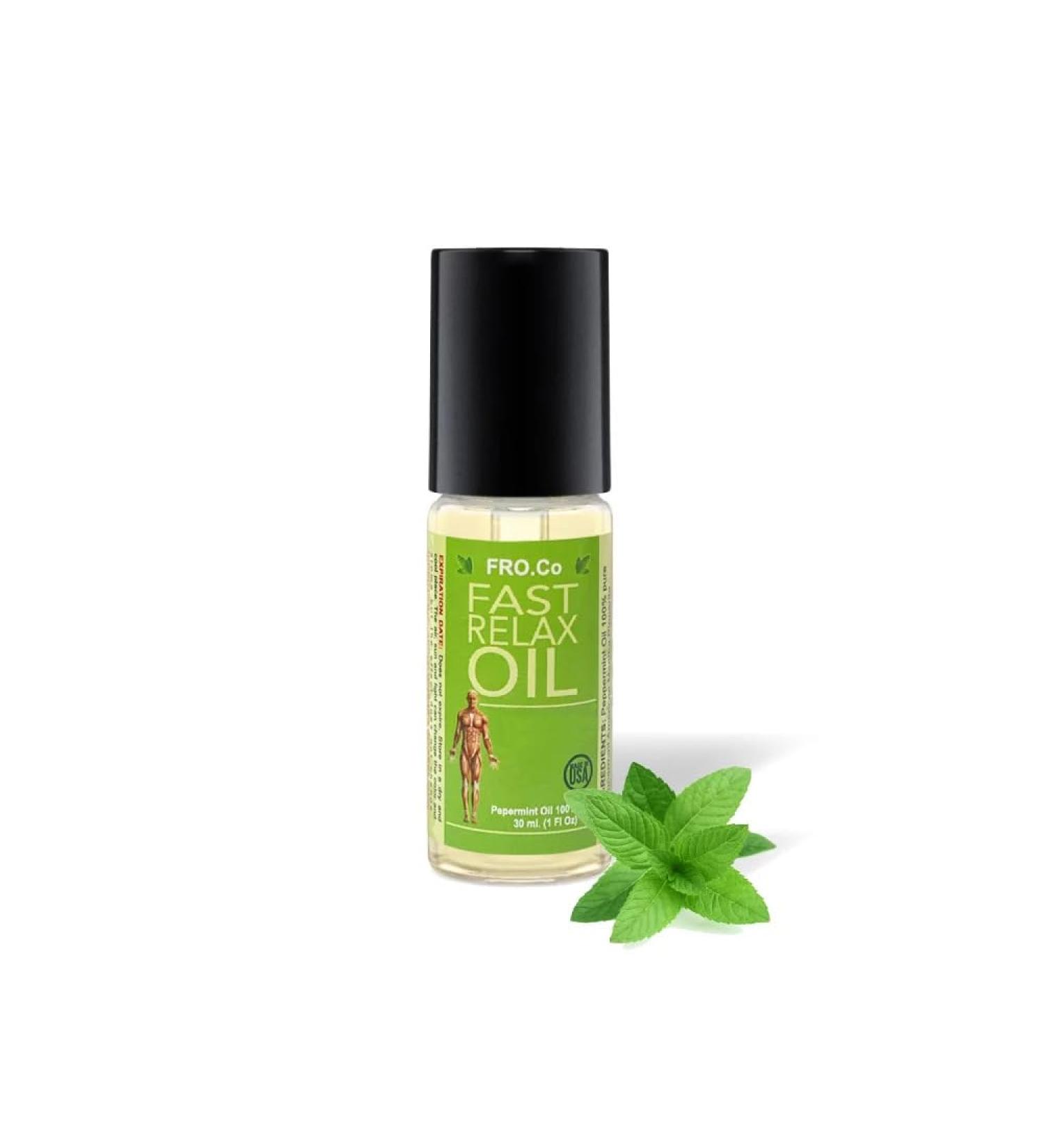 Fast Relax Oil - 100% Peppermint Aromatherapy Roll-On for Muscle Relief Aches & Stress Relief - Therapeutic Grade - Shop Internationally - Buy Online on GoSupps.com