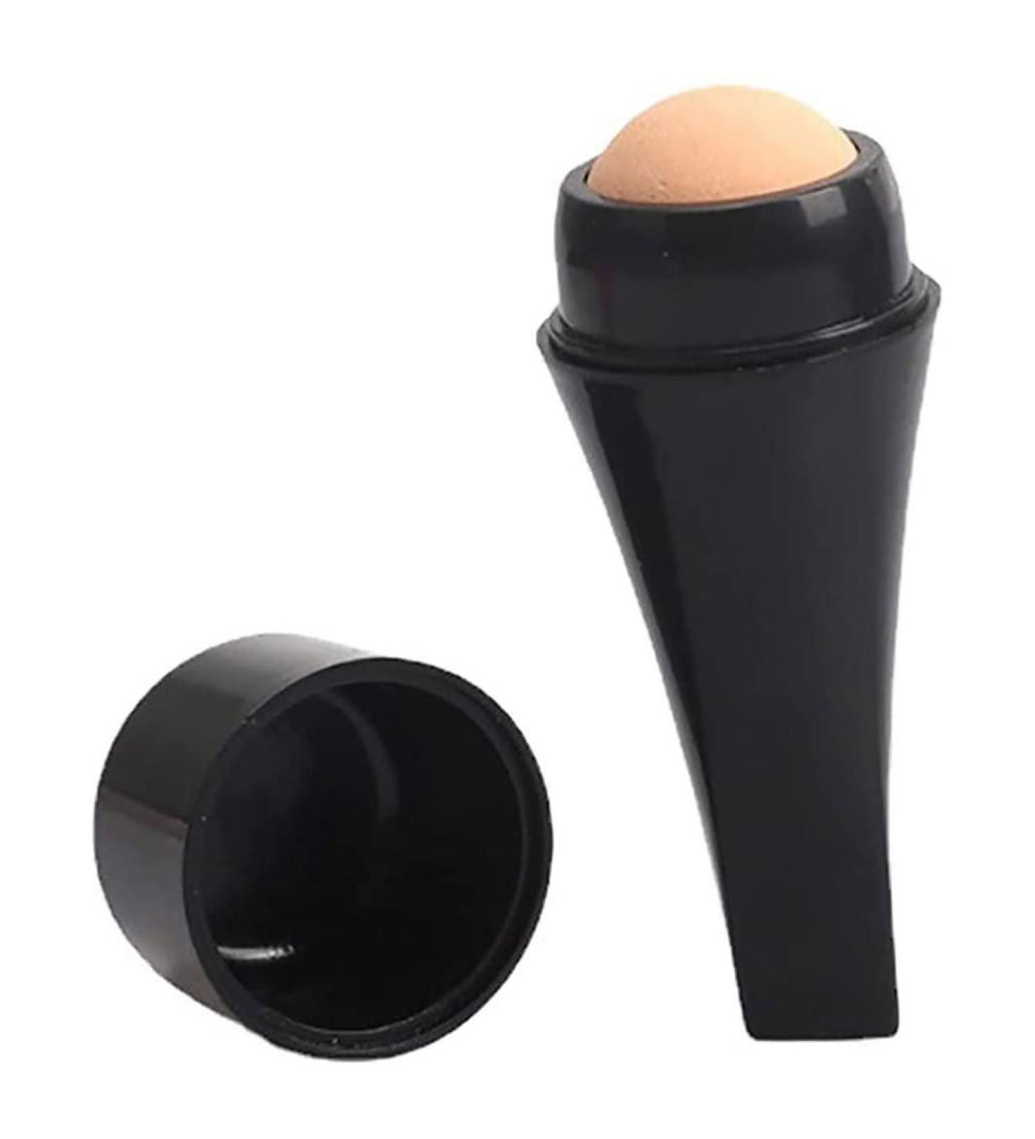Oil Absorbing Roller Natural Volcanic Stone Facial oil Control Stick Mini Massager Black Facial oil Control Tool Volcanic Stone Face Roller Facial oil Remove Stick - Buy Online on GoSupps.com