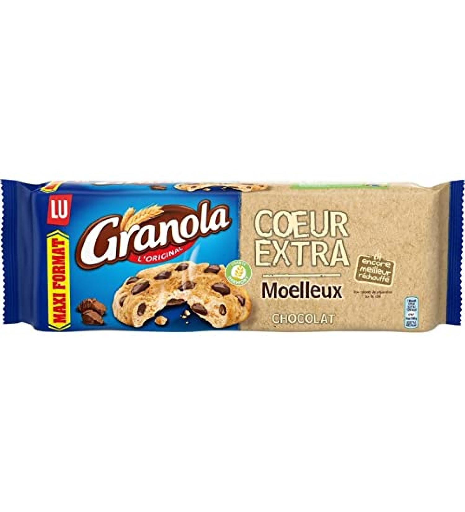 LU GRANOLA - Granola Cookies Coeur Extra Moelleux au Chocolat - Sachet de 312g pour un plaisir 100% gourmand - Le Lot De 3
