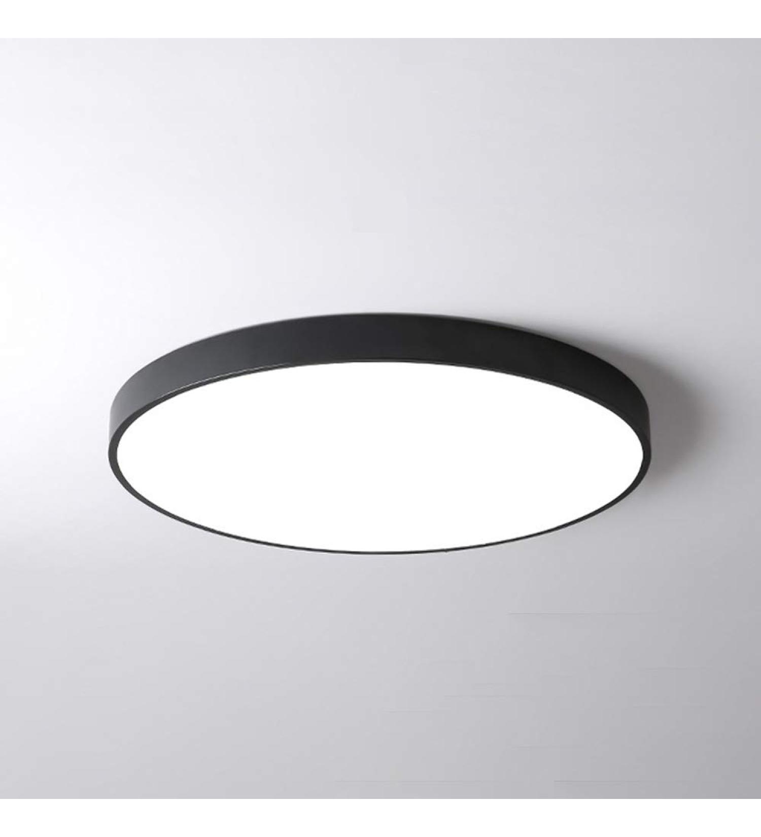 Puchika 40cm Ultra Thin LED Ceiling Lamp - Stylish Office & Children's Room Lighting | Energy Class F | Black 24W - Buy Online on GoSupps.com