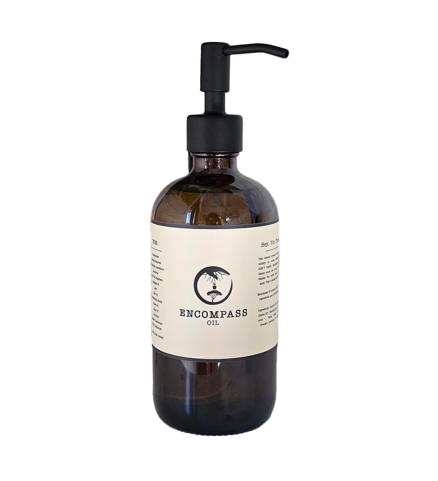 All Natural Encompass Oil Body Oil Hair Oil Natural Skin Care 16 oz (Glass Bottle) 16 Ounce (glass/pump) - Buy Online on GoSupps.com