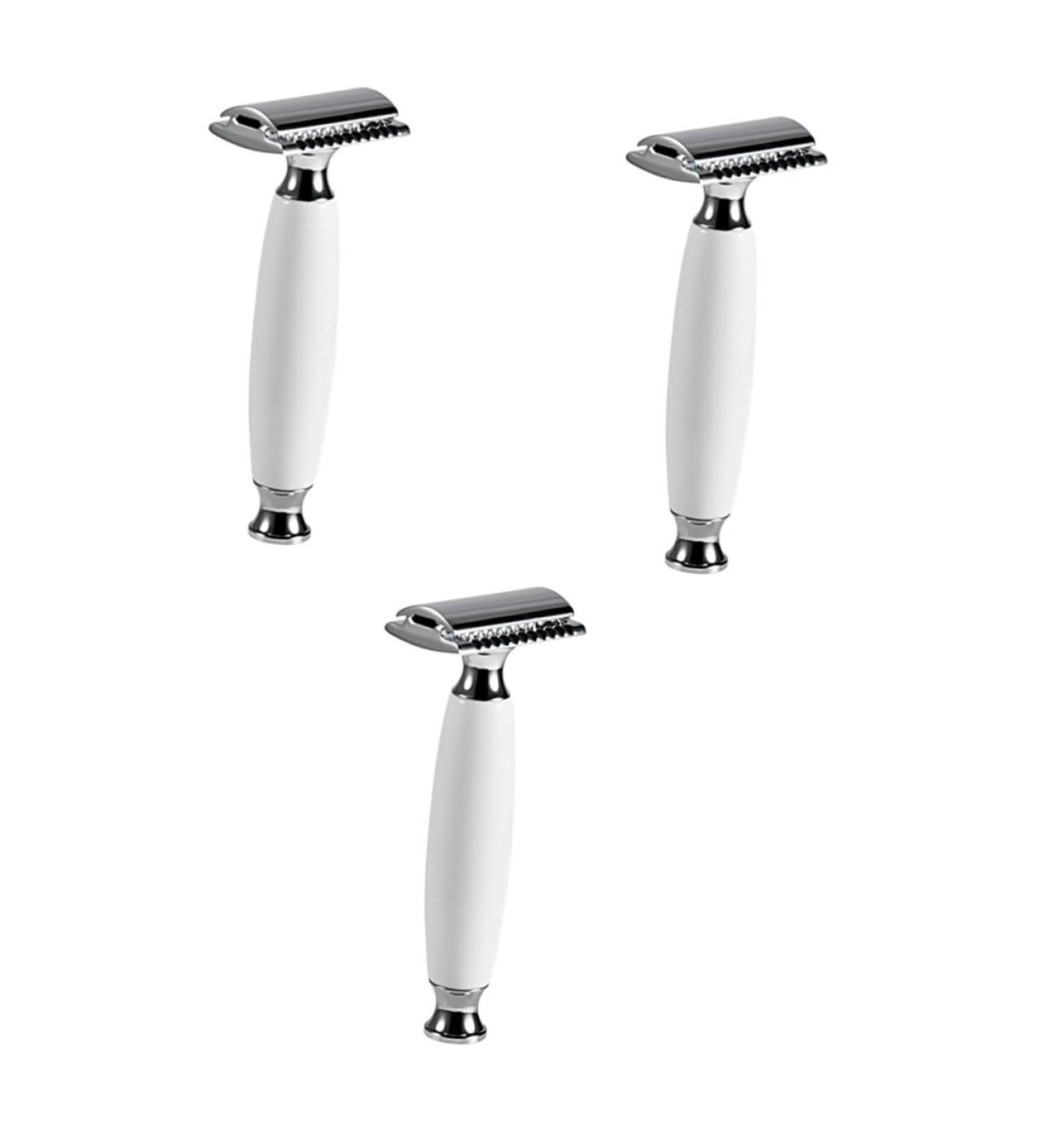 Frcolor 3-in-1 Open Butterfly Double Safety Razor - Men's Manual Shaving Kit for a Smooth Precise Shave - Buy Online on GoSupps.com