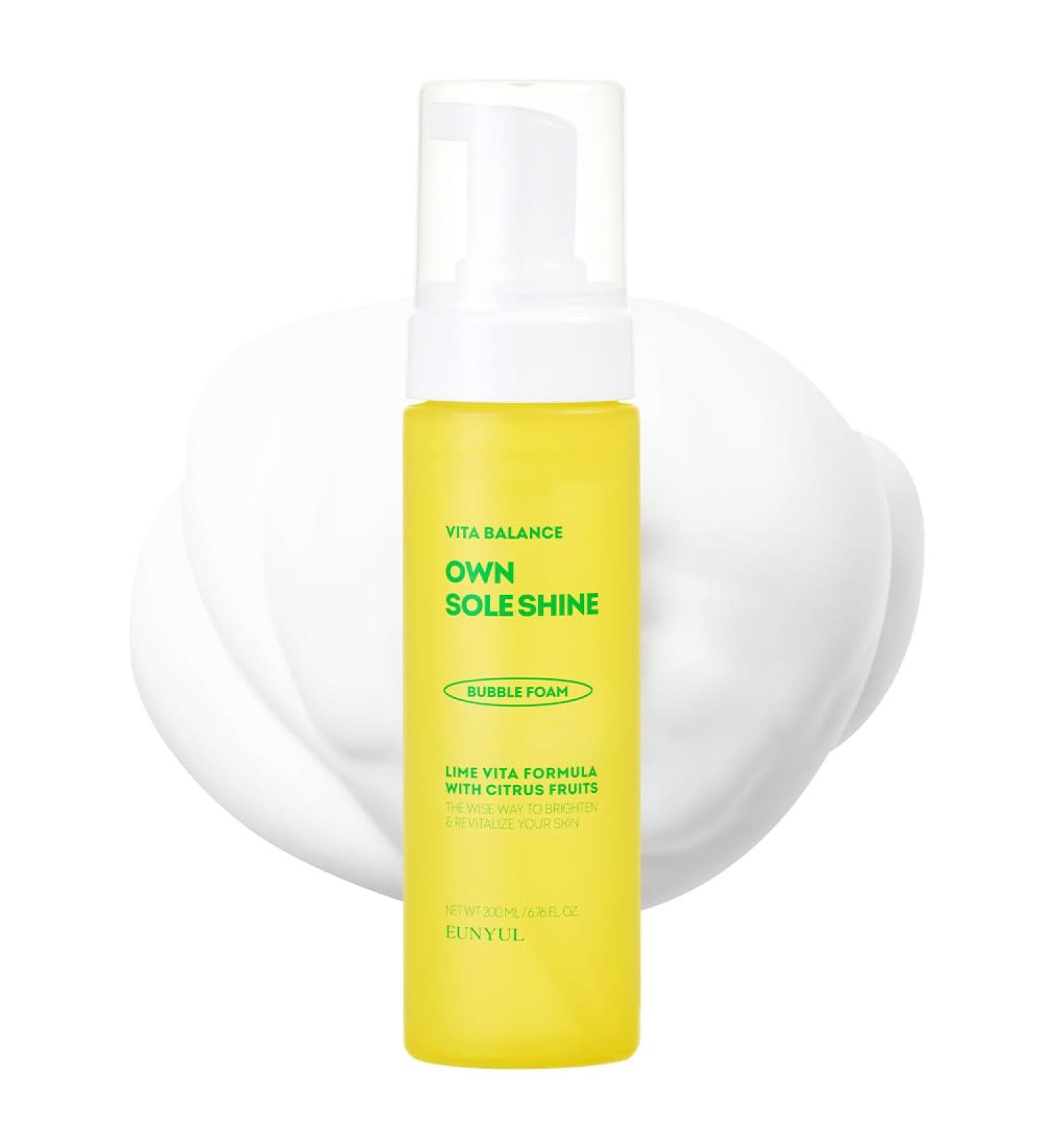 EUNYUL Vita Balance Own Sole Shine Bubble Foam Cleanser - 200ml Vitamin C Foam Cleanser for Glowing Skin | International Shipping Available - Buy Online on GoSupps.com