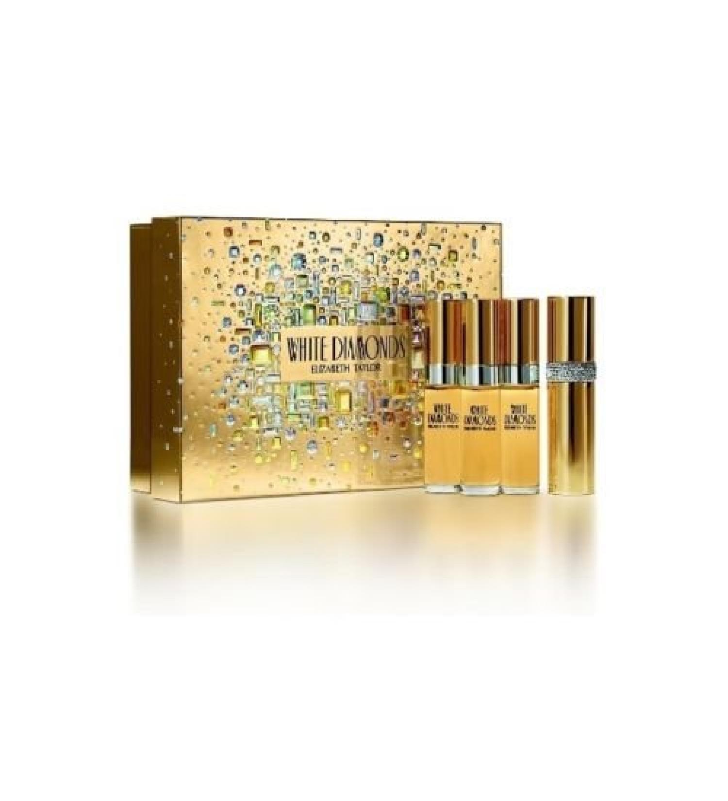 White Diamond Elizabeth Taylor Eau De Toilette Spray 3 bottles each 0.33 oz + Refillable Purser - Buy Online on GoSupps.com