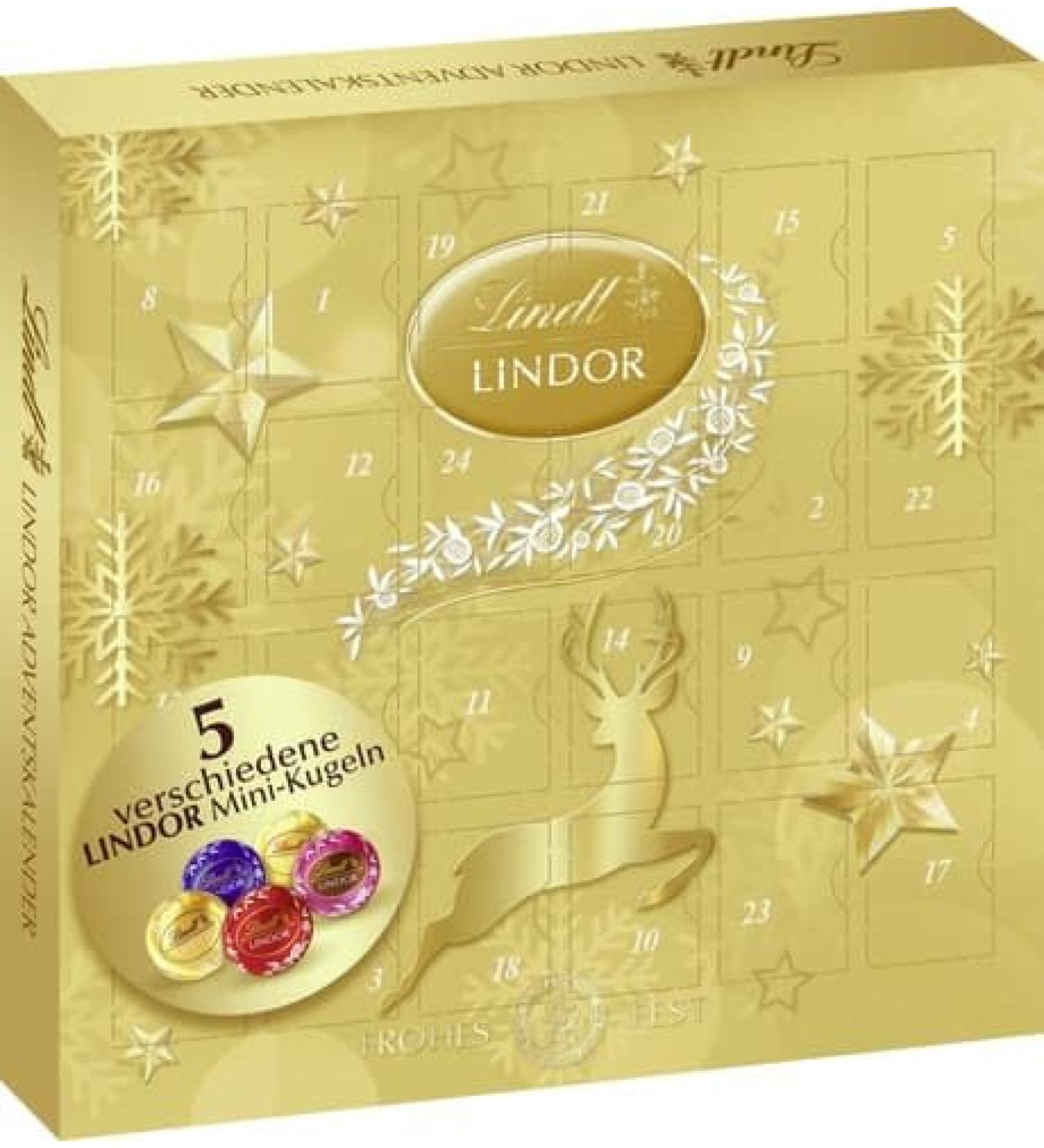 Lindt Lindor Avent Calendrier Avent Calendrier with 24 mini chocolate balls
