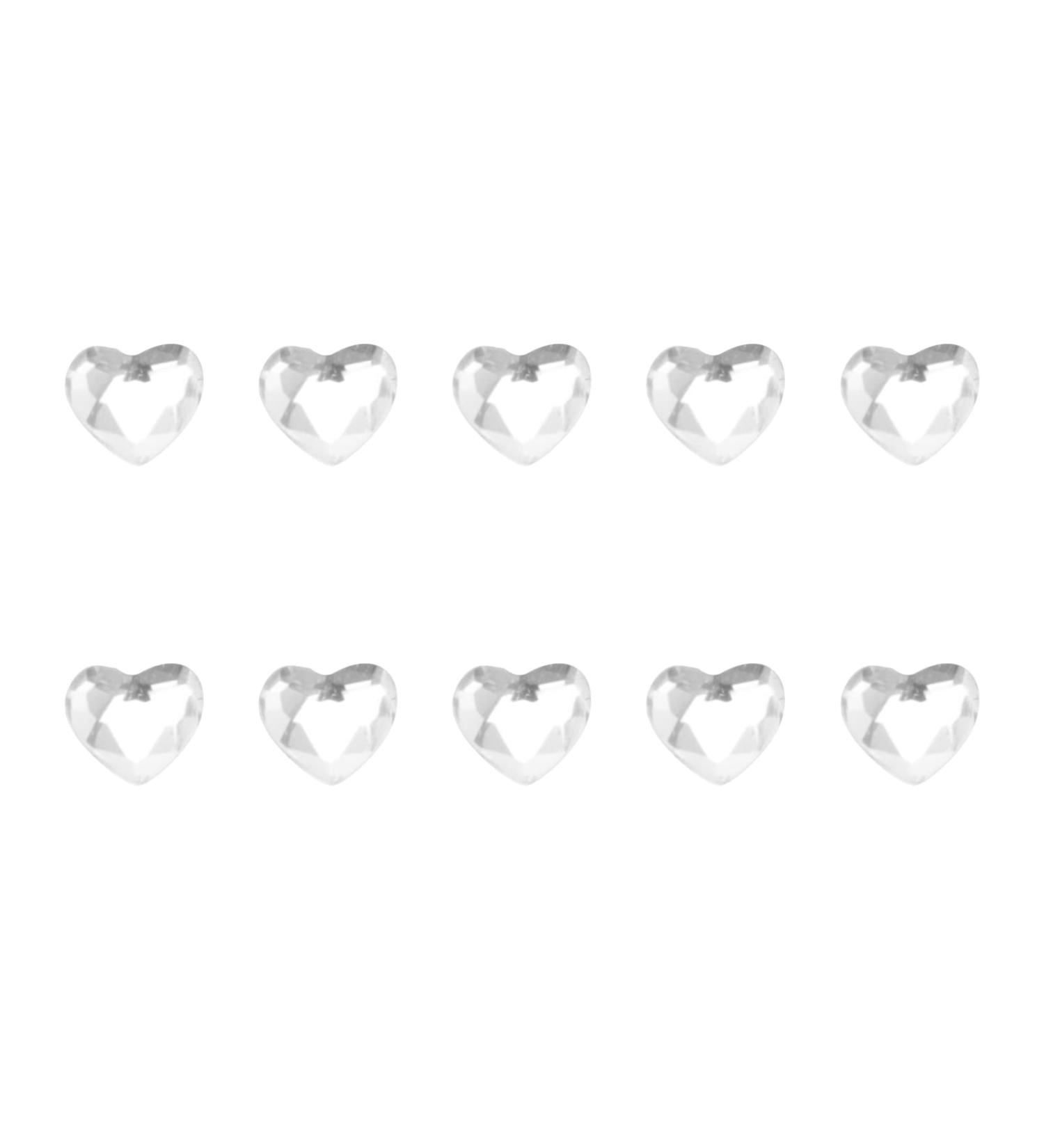 iplusmile Tooth Gem Kit - Removable Crystal Heart Teeth Ornaments for Reflective DIY Nails Decor - 10Pcs White - Buy Online on GoSupps.com